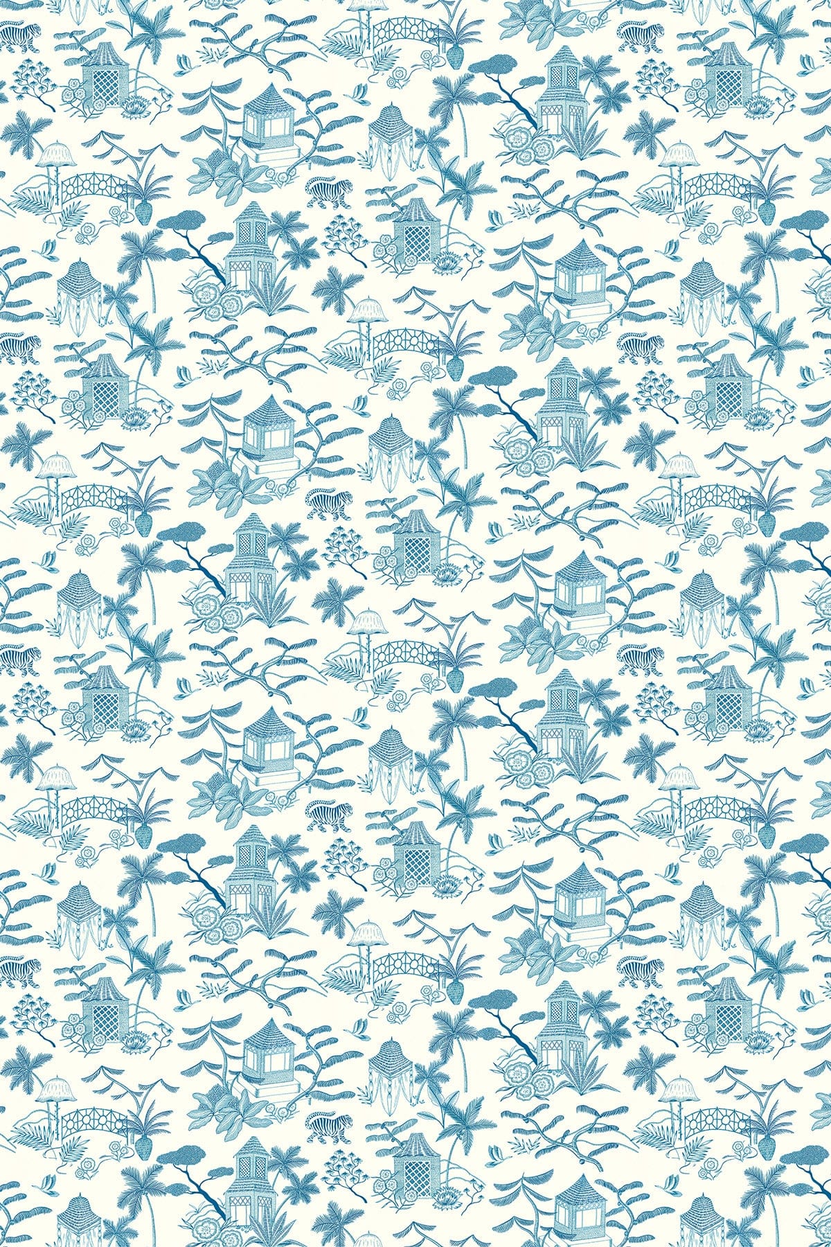  Tropical Island Toile Blue