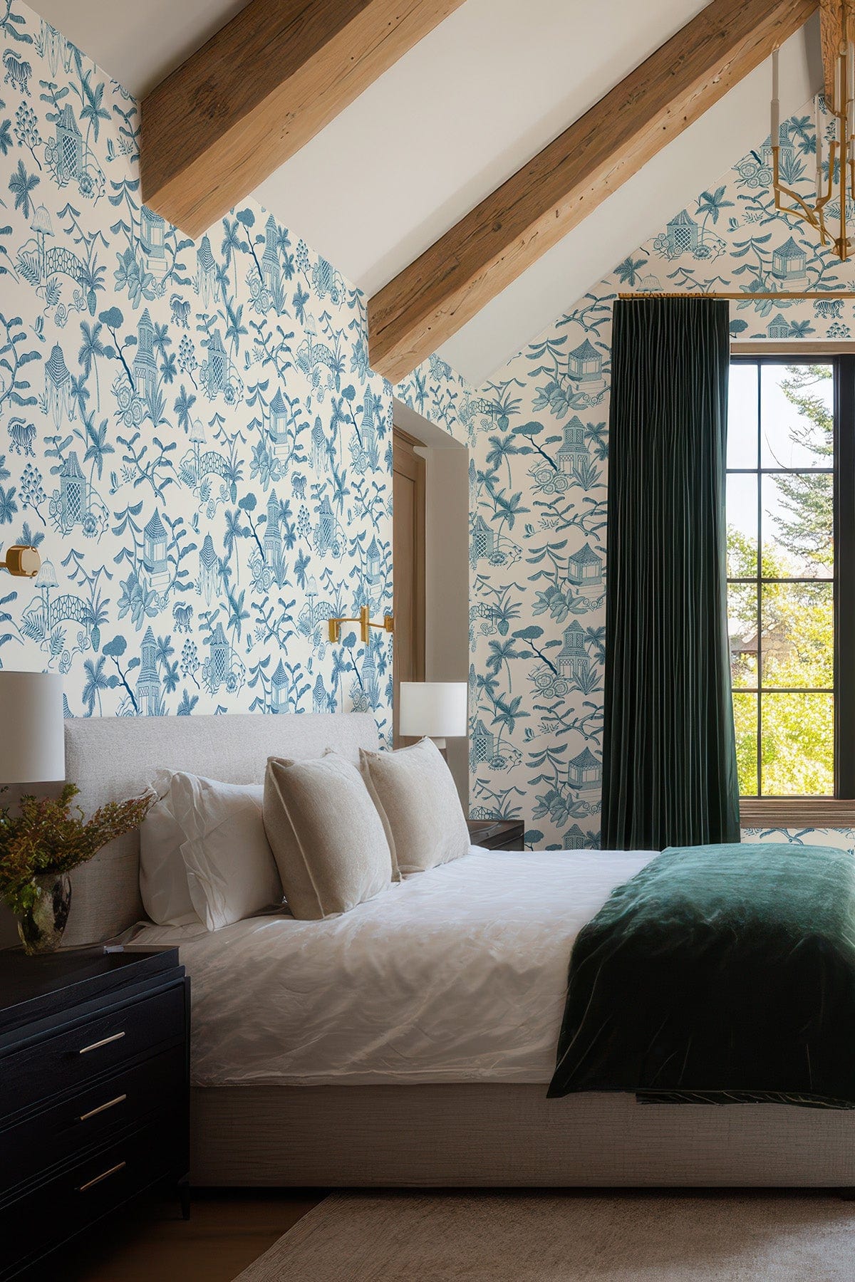  Tropical Island Toile Blue
