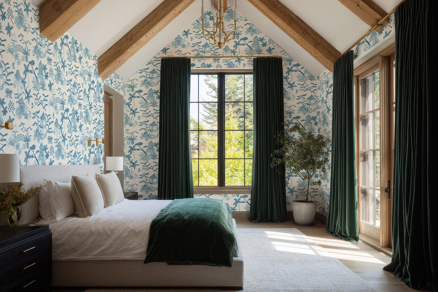 Tropical Island Toile Blue