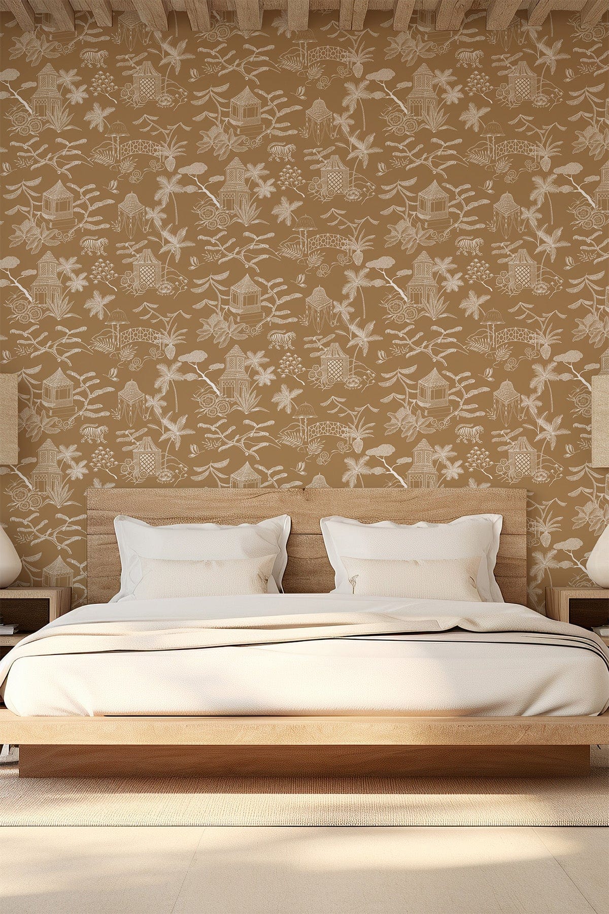  Tropical Island Toile Ochre