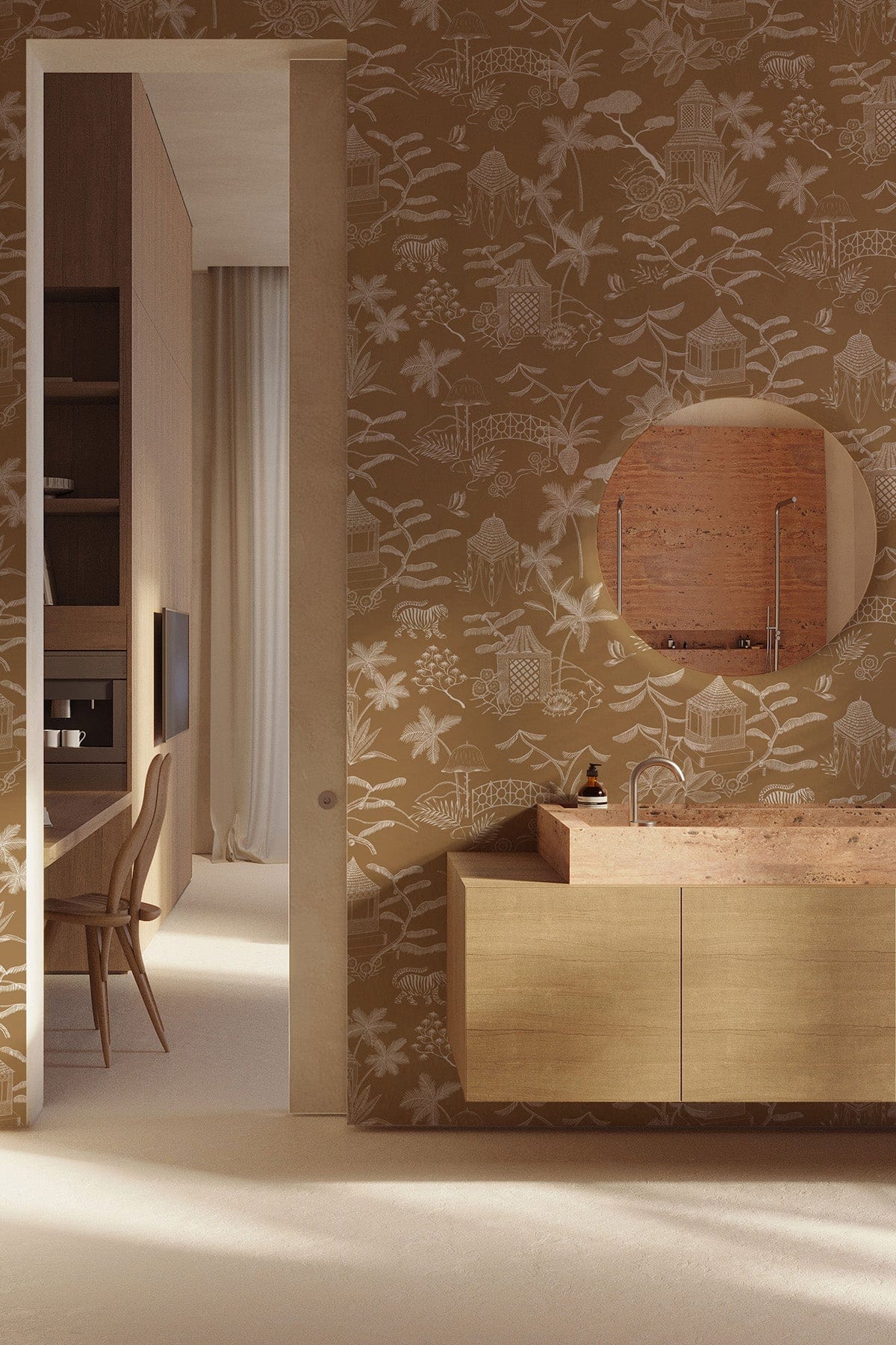  Tropical Island Toile Ochre