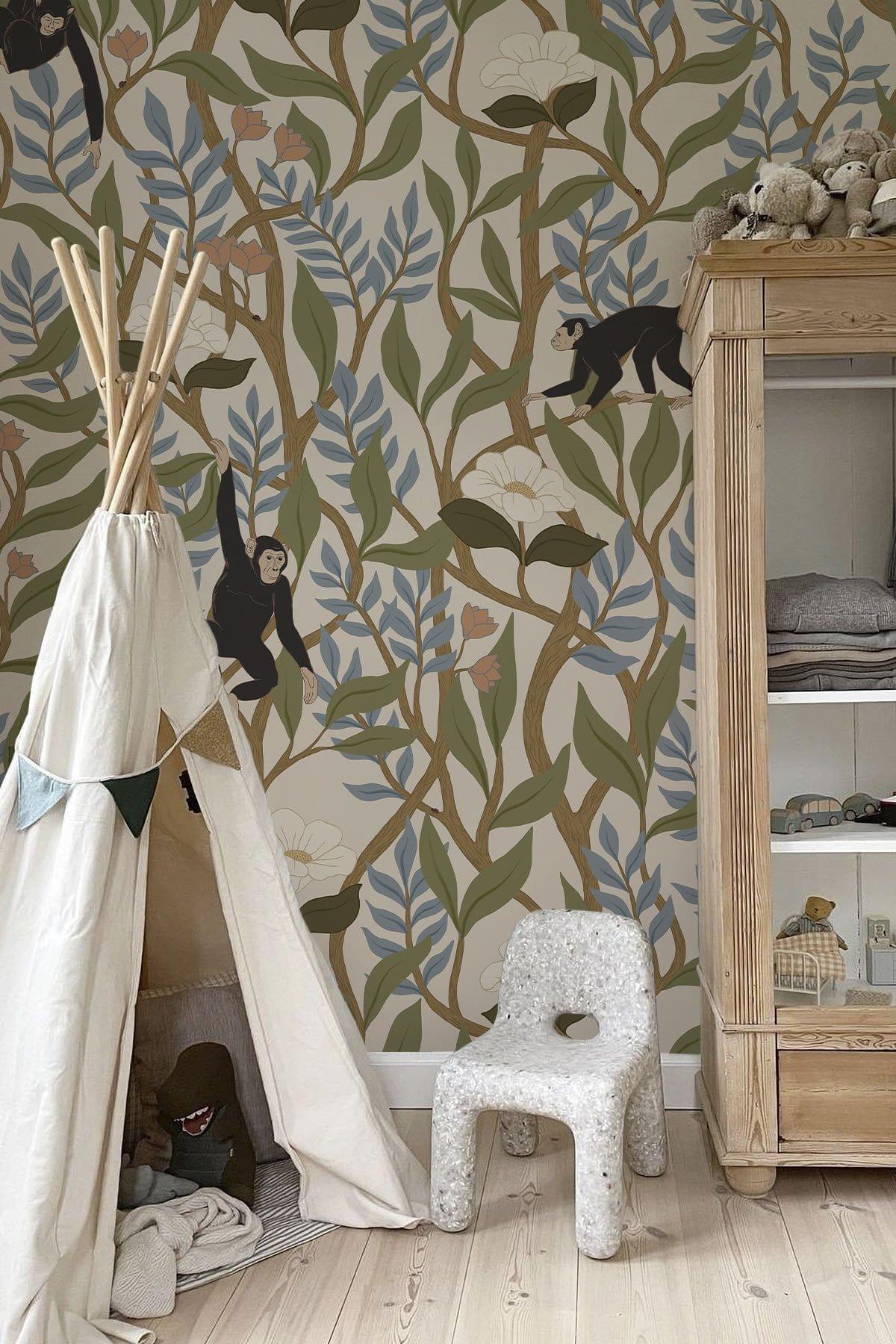  Climbing Monkeys Pale Beige