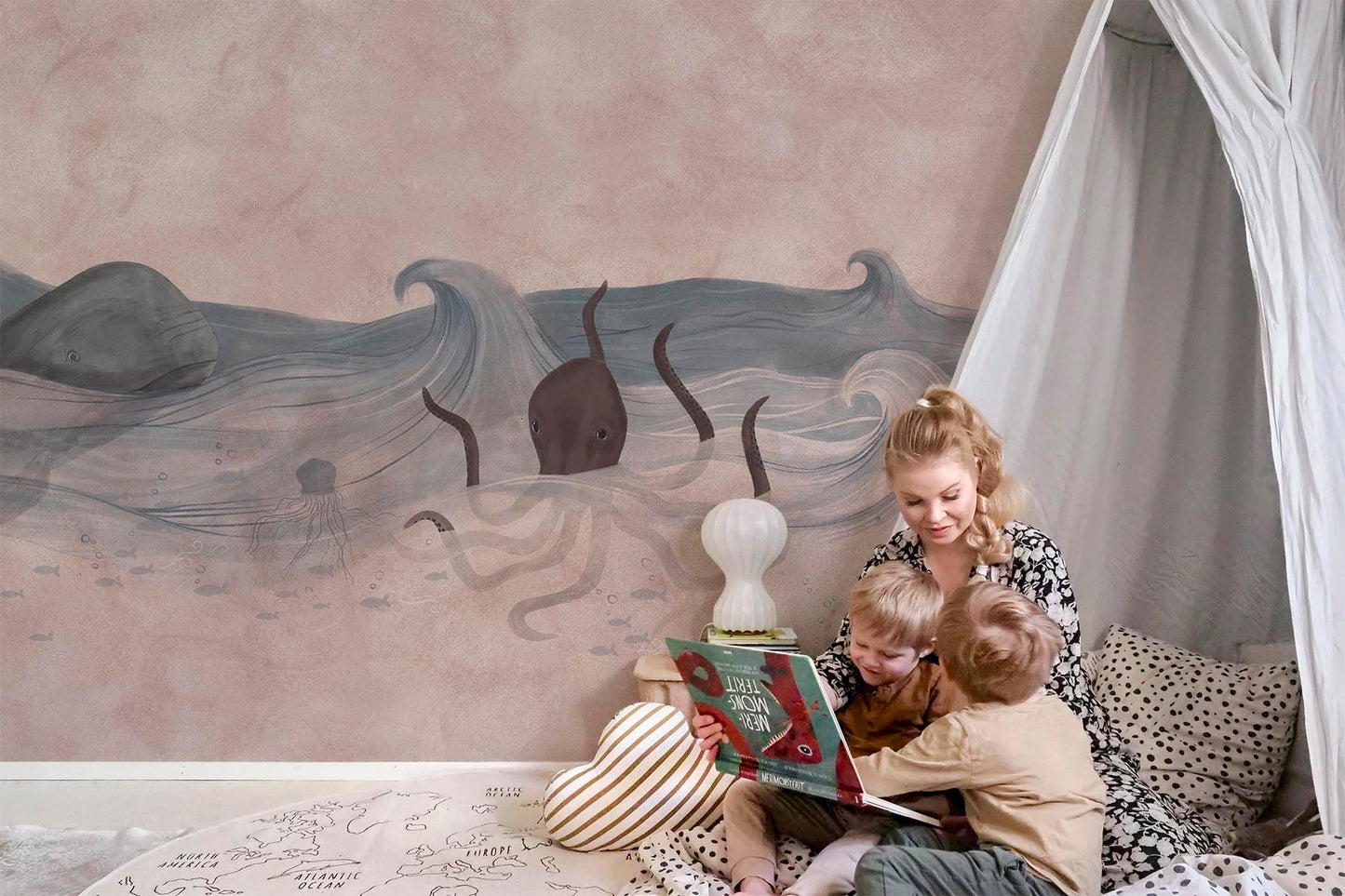 Ocean Creatures Dusty Pink