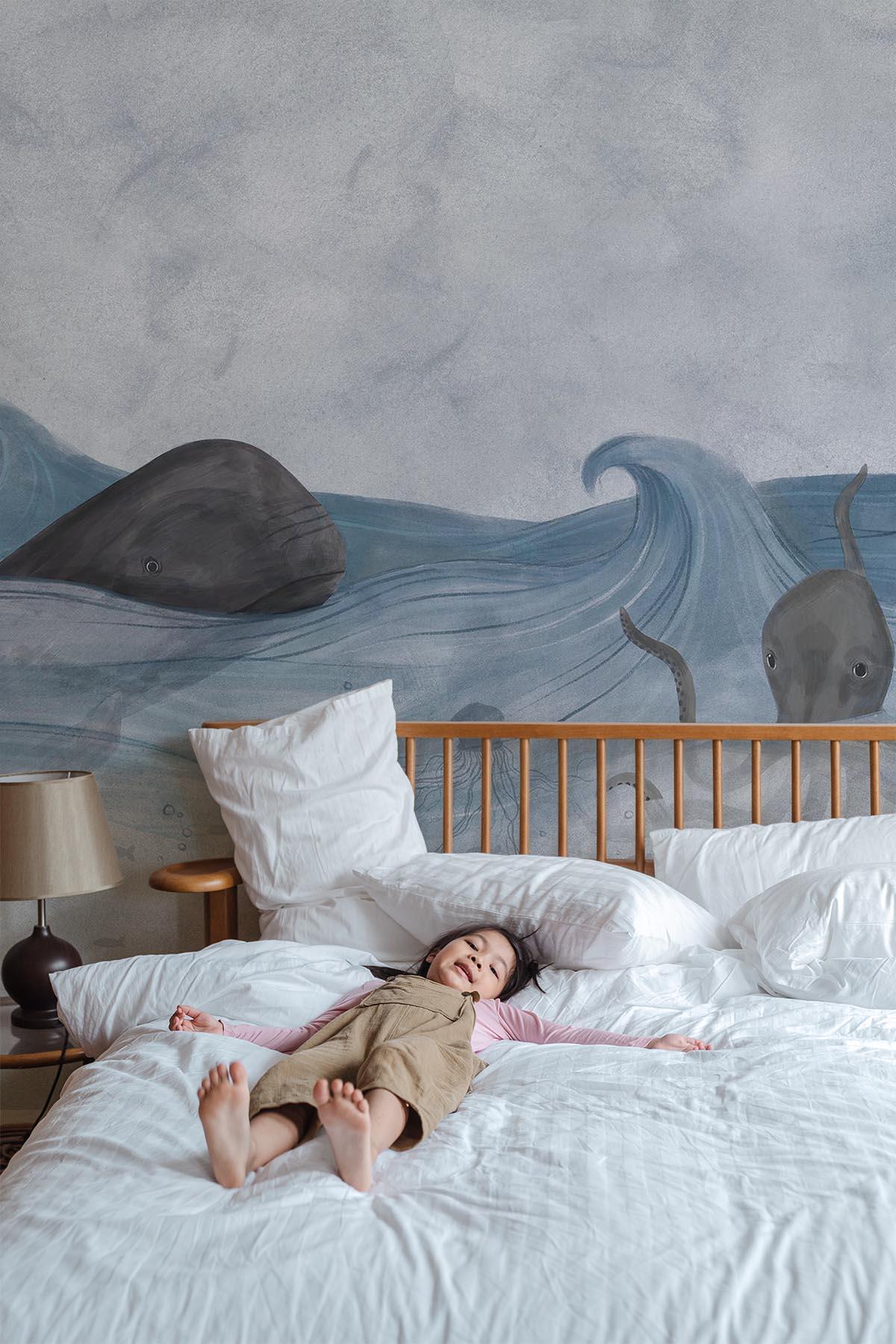  Ocean Creatures Dusty Blue