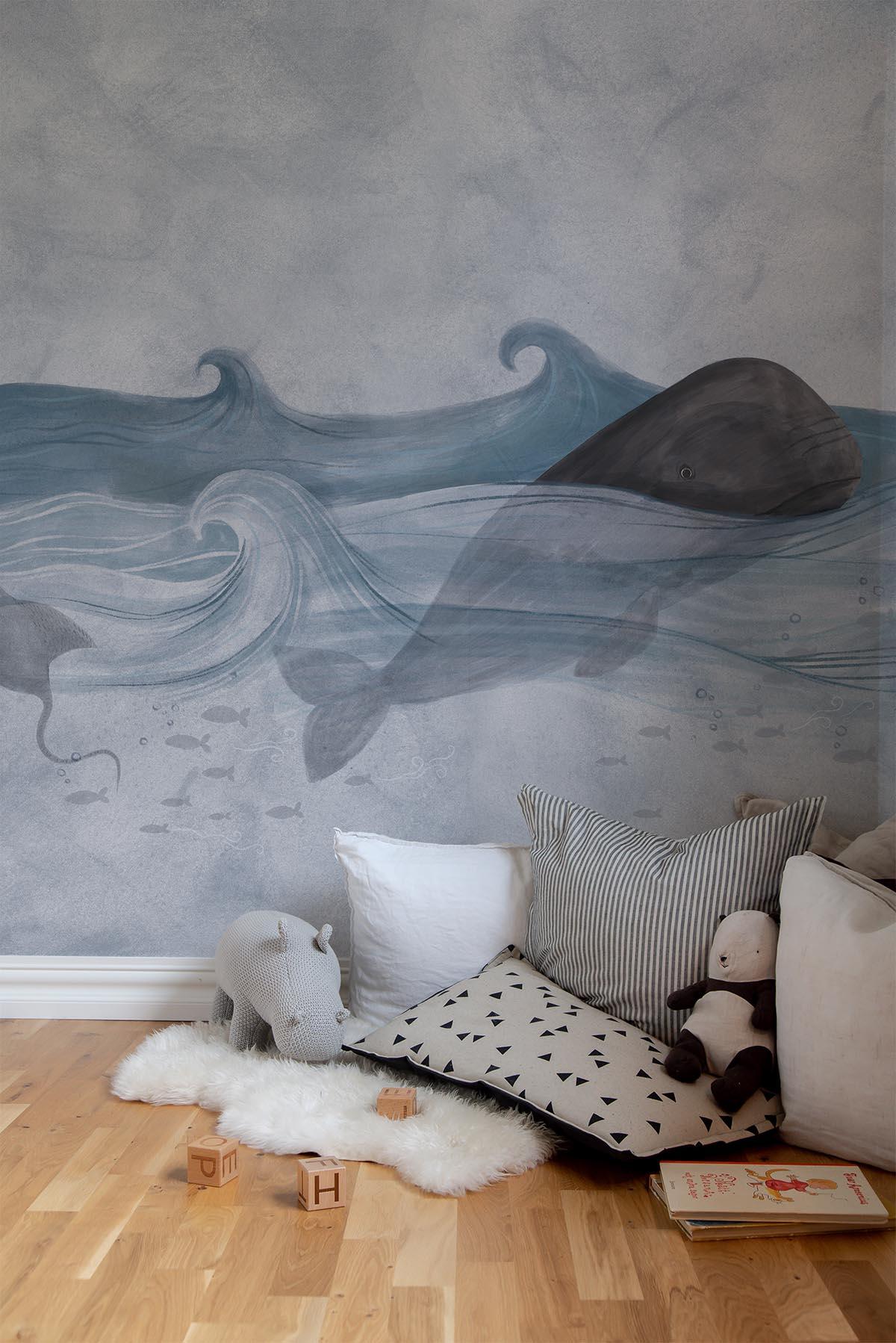  Ocean Creatures Dusty Blue