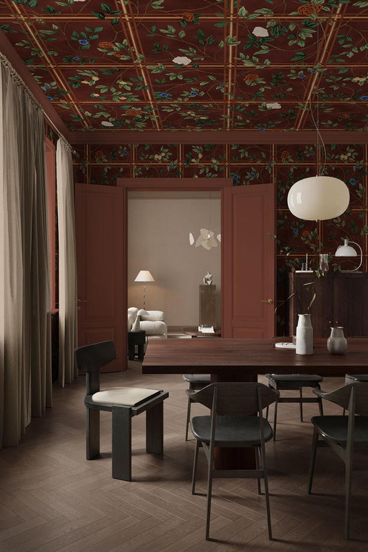  Chinoiserie Check Marsala Red