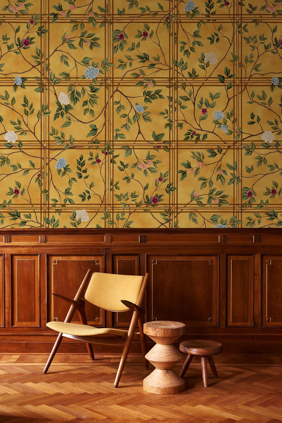 Chinoiserie Check Honey Yellow