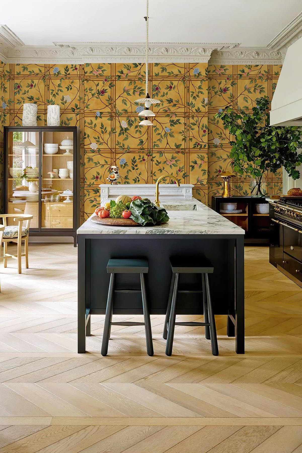  Chinoiserie Check Honey Yellow