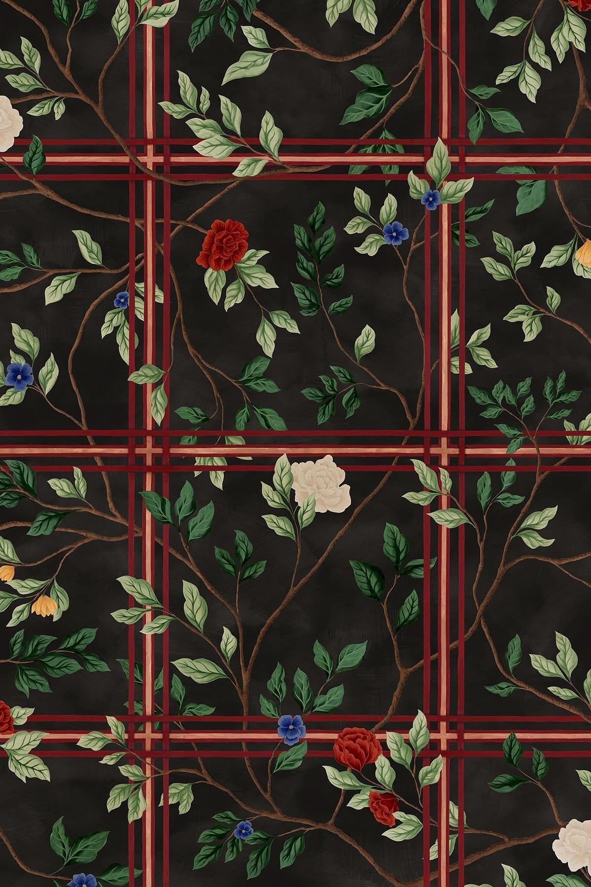  Chinoiserie Check Black