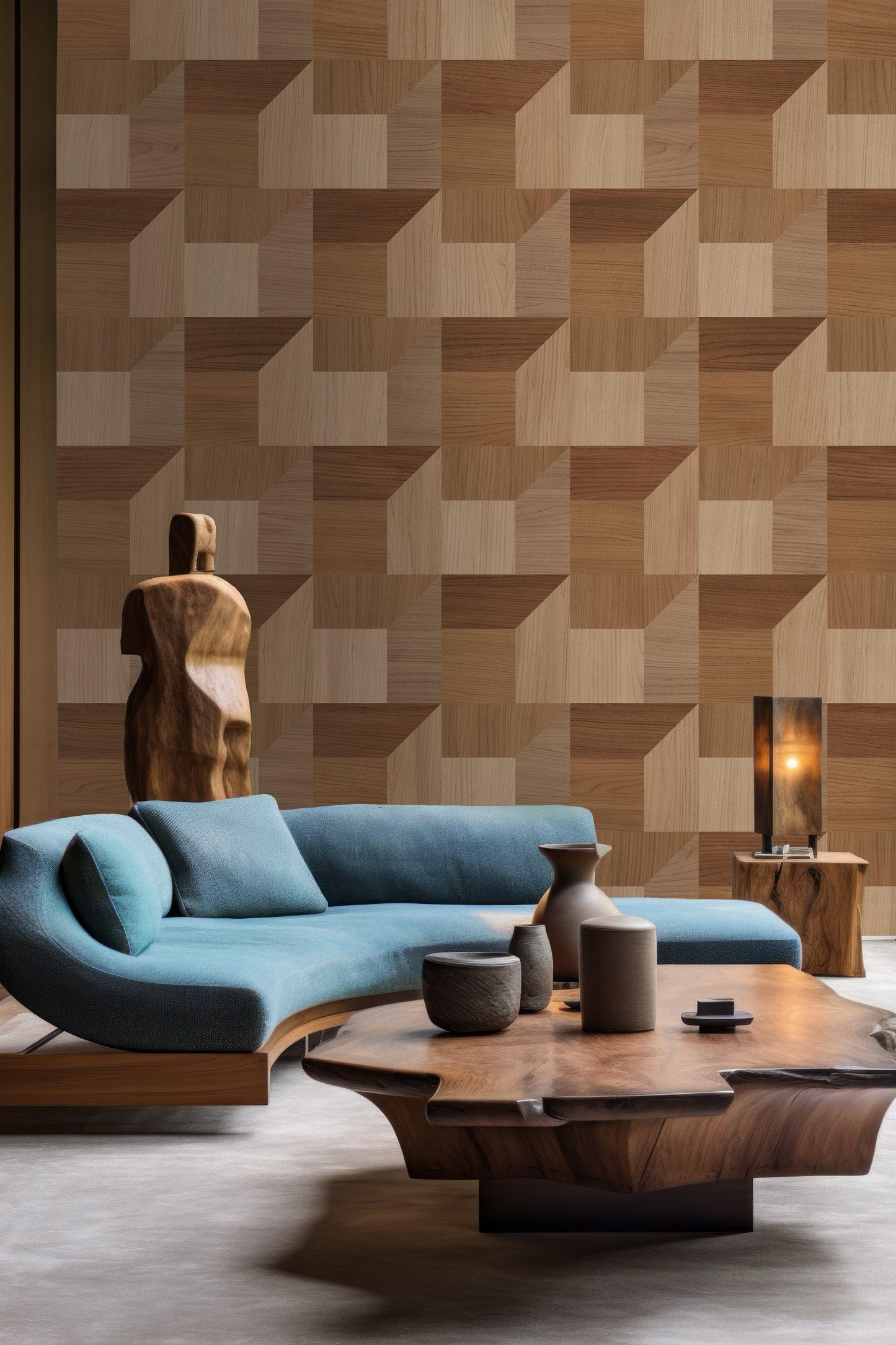  Geometric Wood White Washed Oak