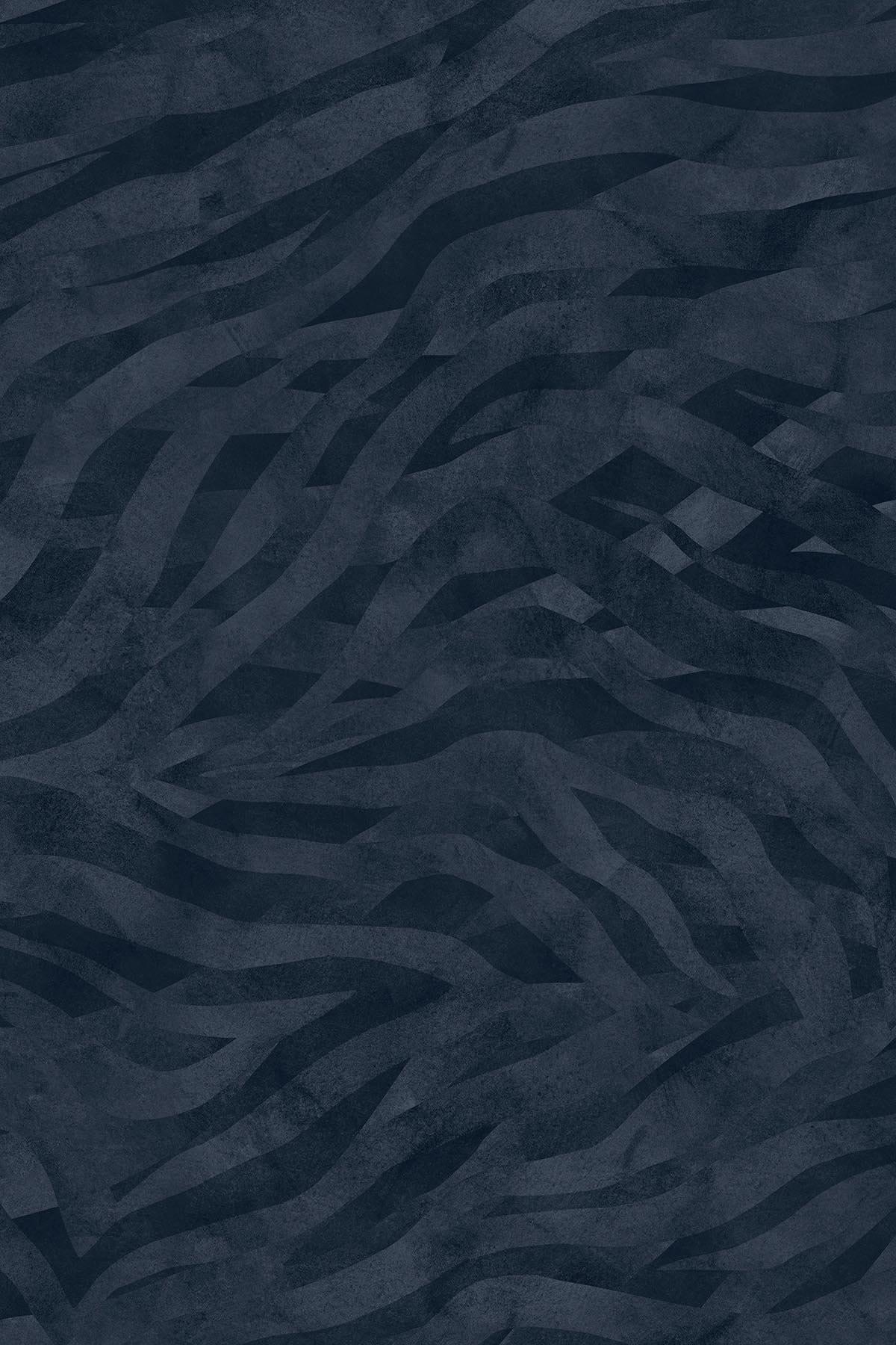  Eclectic Zebra Dark Blue