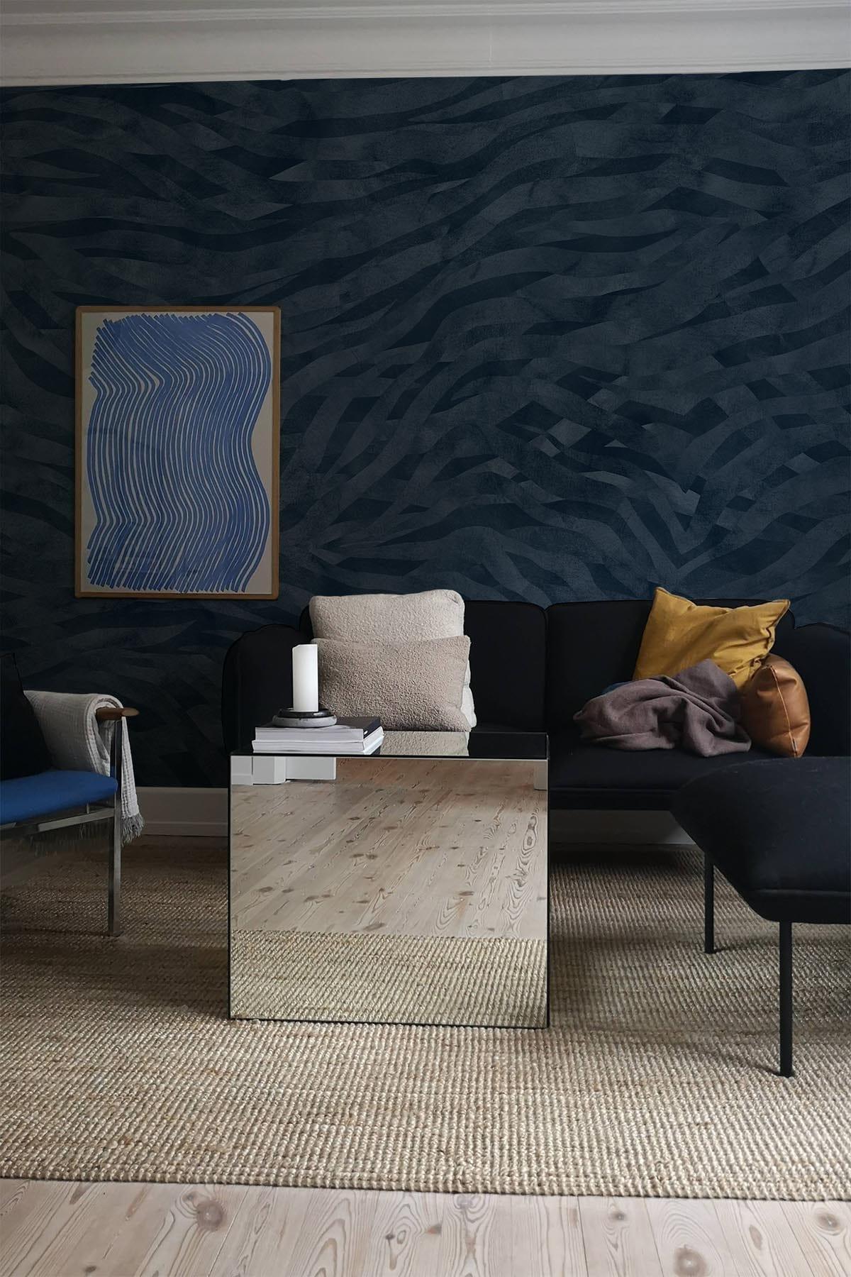  Eclectic Zebra Dark Blue