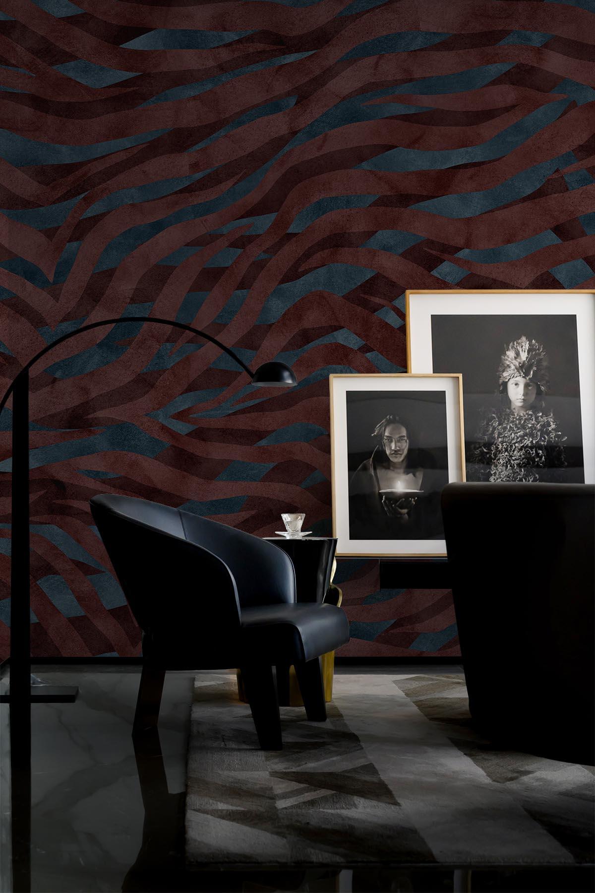  Eclectic Zebra Burgundy
