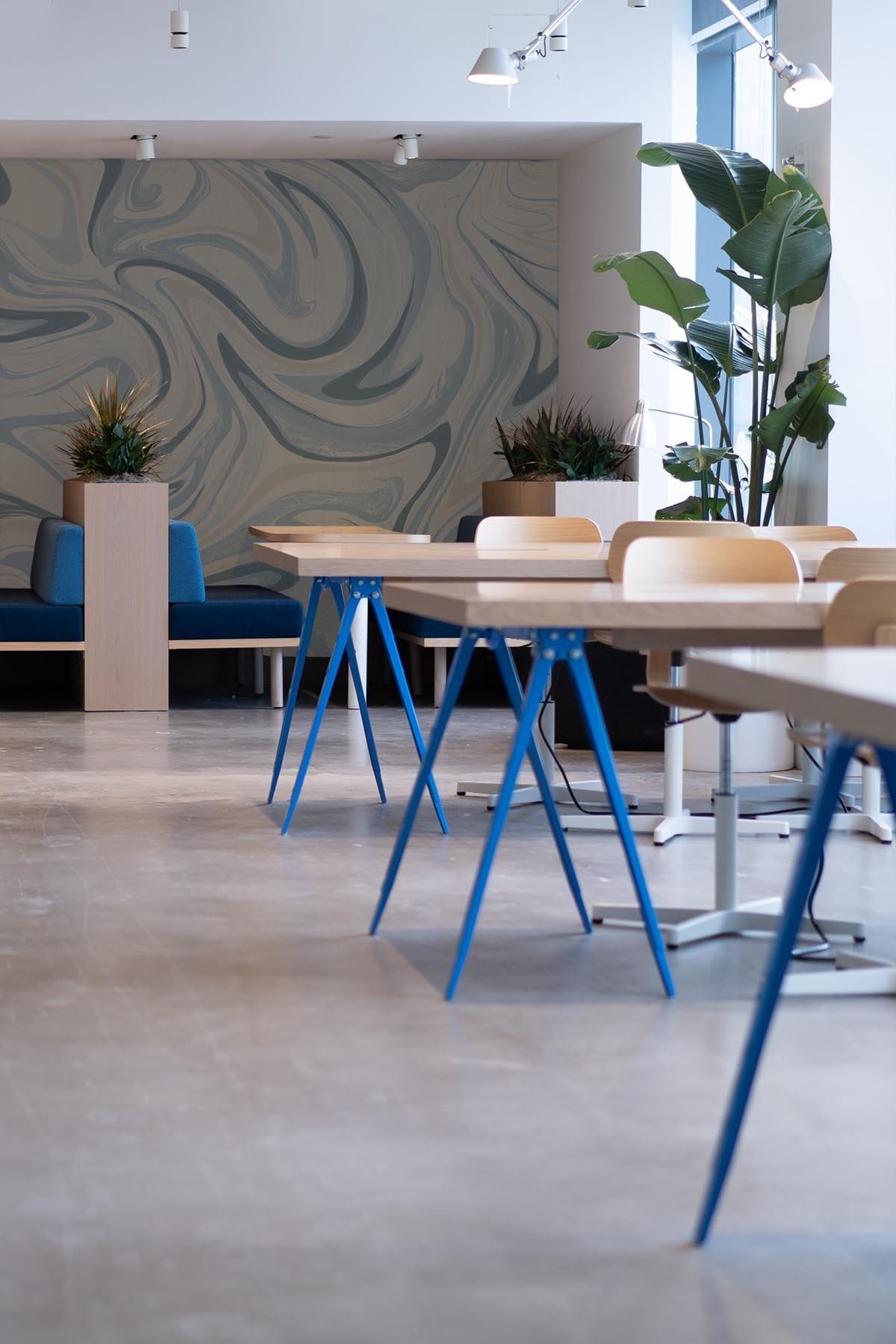  Marbling Swirl Light Blue