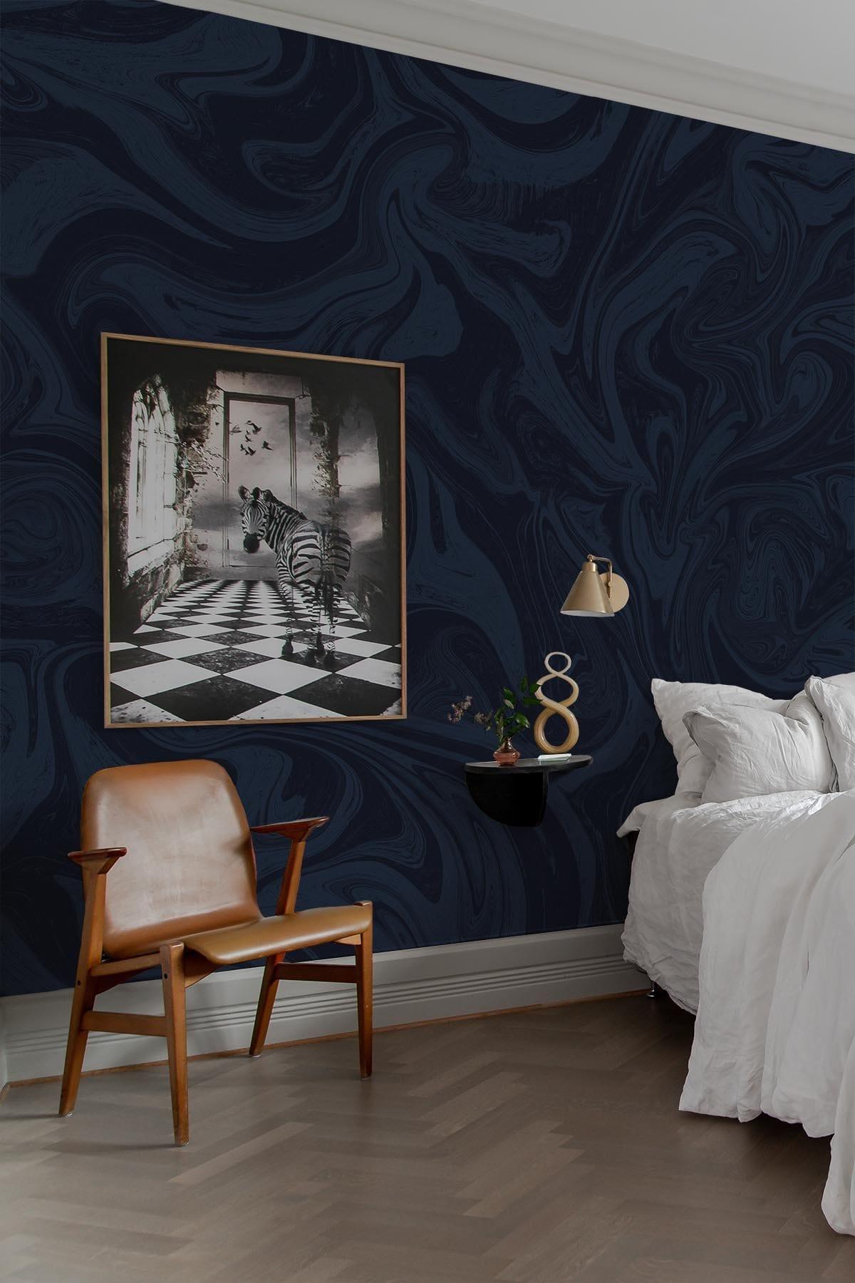  Organic Marbling Dark Blue