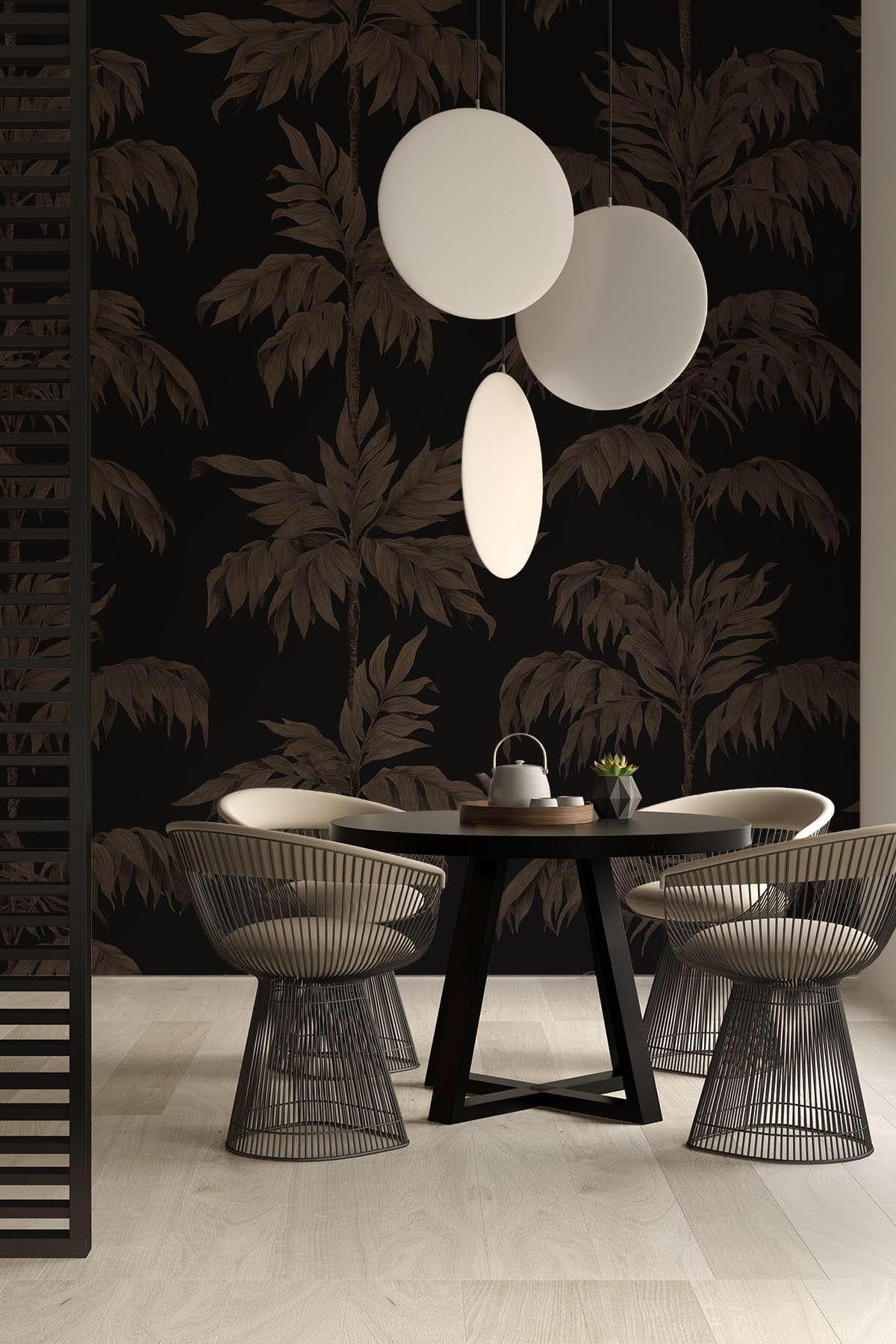  Vintage Palm Tree Black