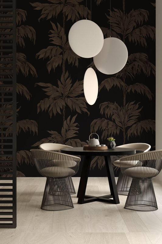  Vintage Palm Tree Black