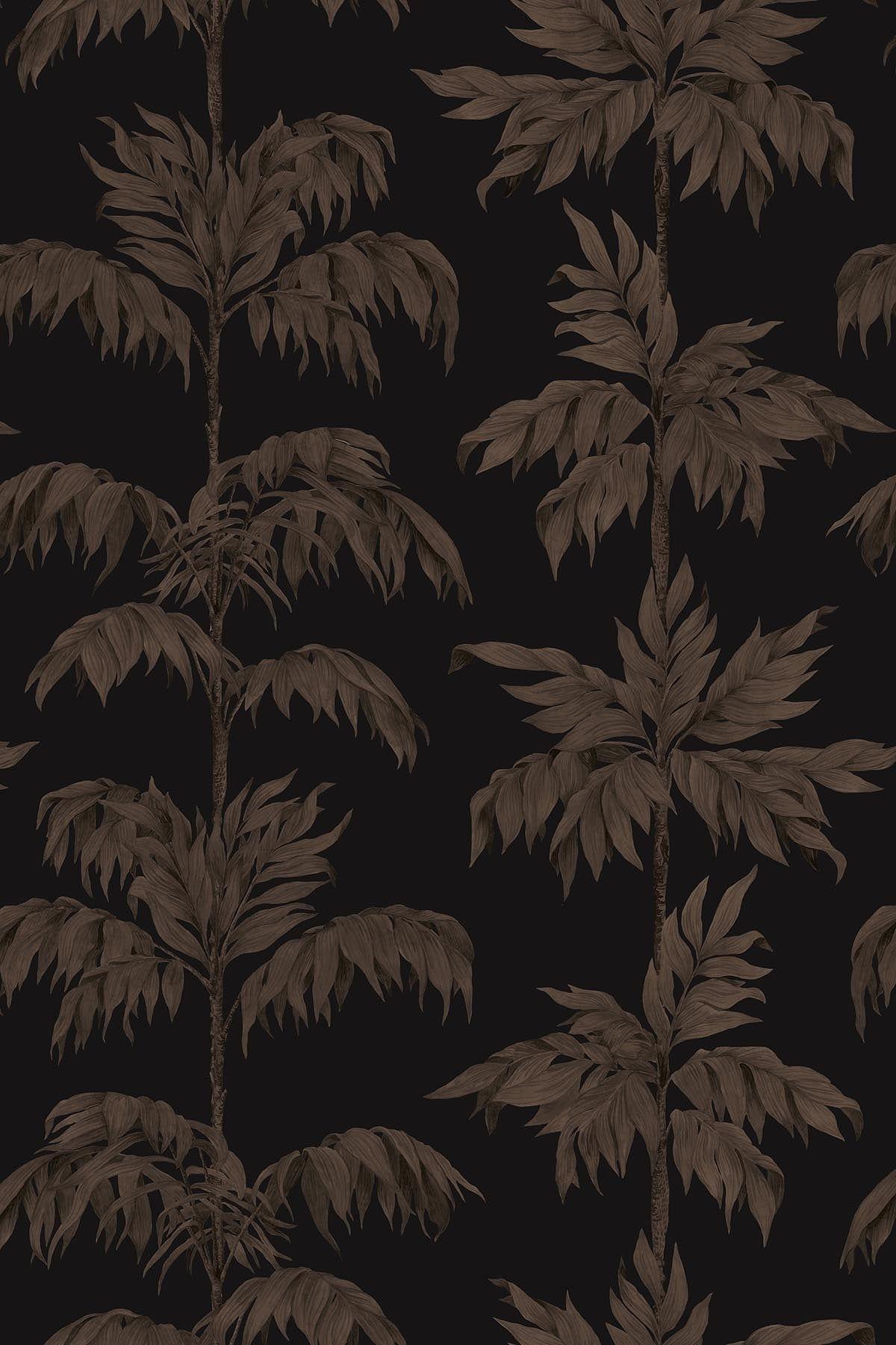  Vintage Palm Tree Black