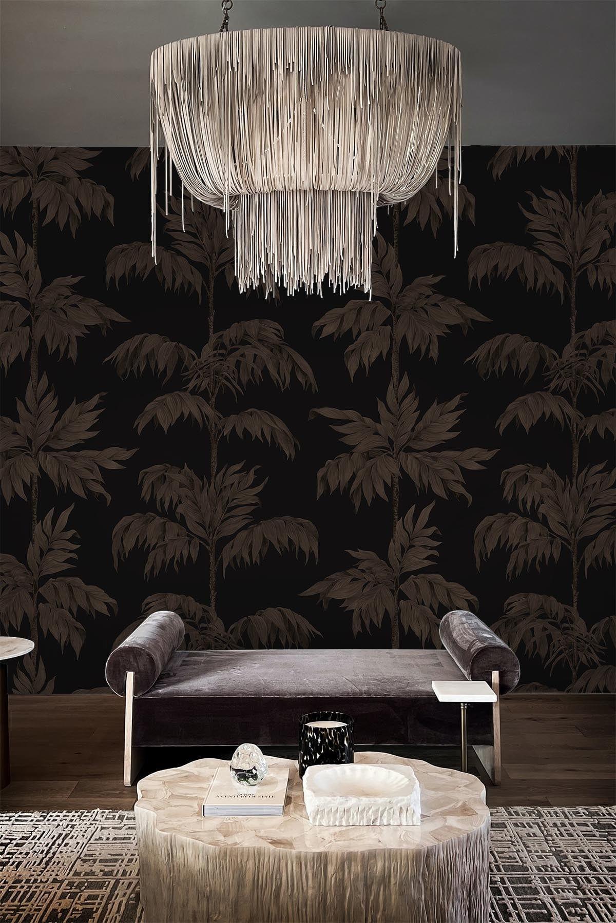  Vintage Palm Tree Black