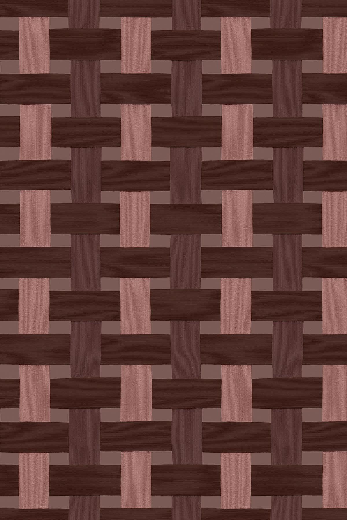  Rectangular Embroidery Burgundy