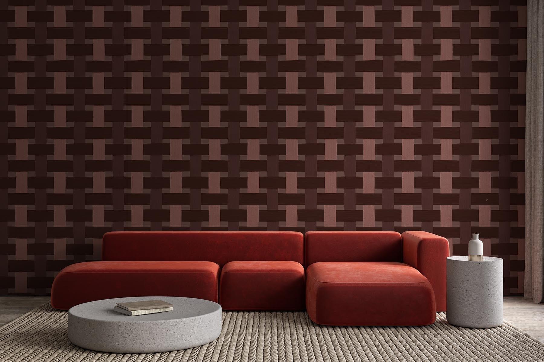  Rectangular Embroidery Burgundy
