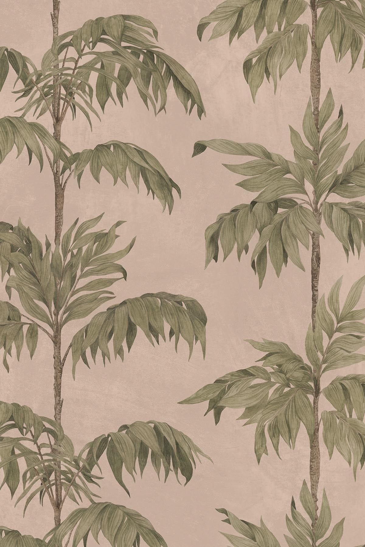  Vintage Palm Tree Soft Pink