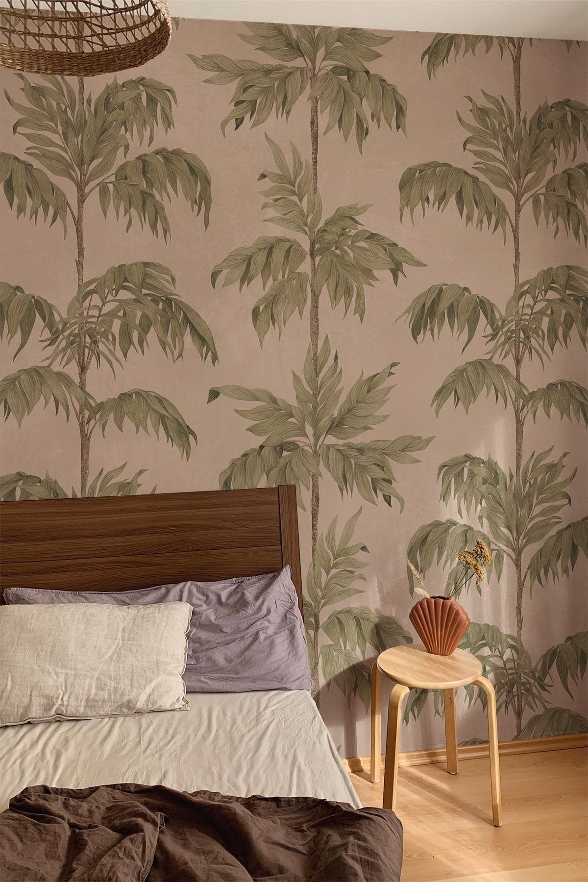  Vintage Palm Tree Soft Pink