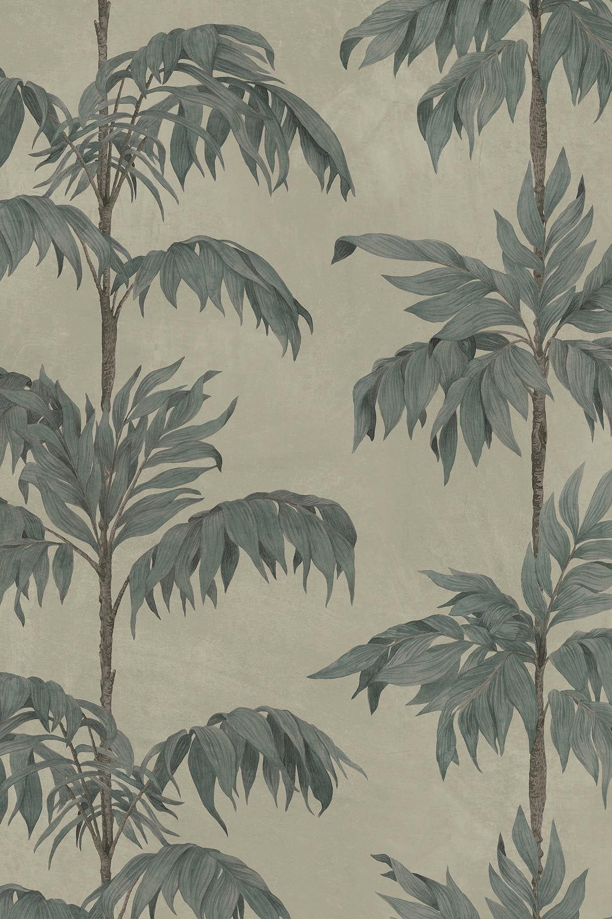 Vintage Palm Tree Dusty Green
