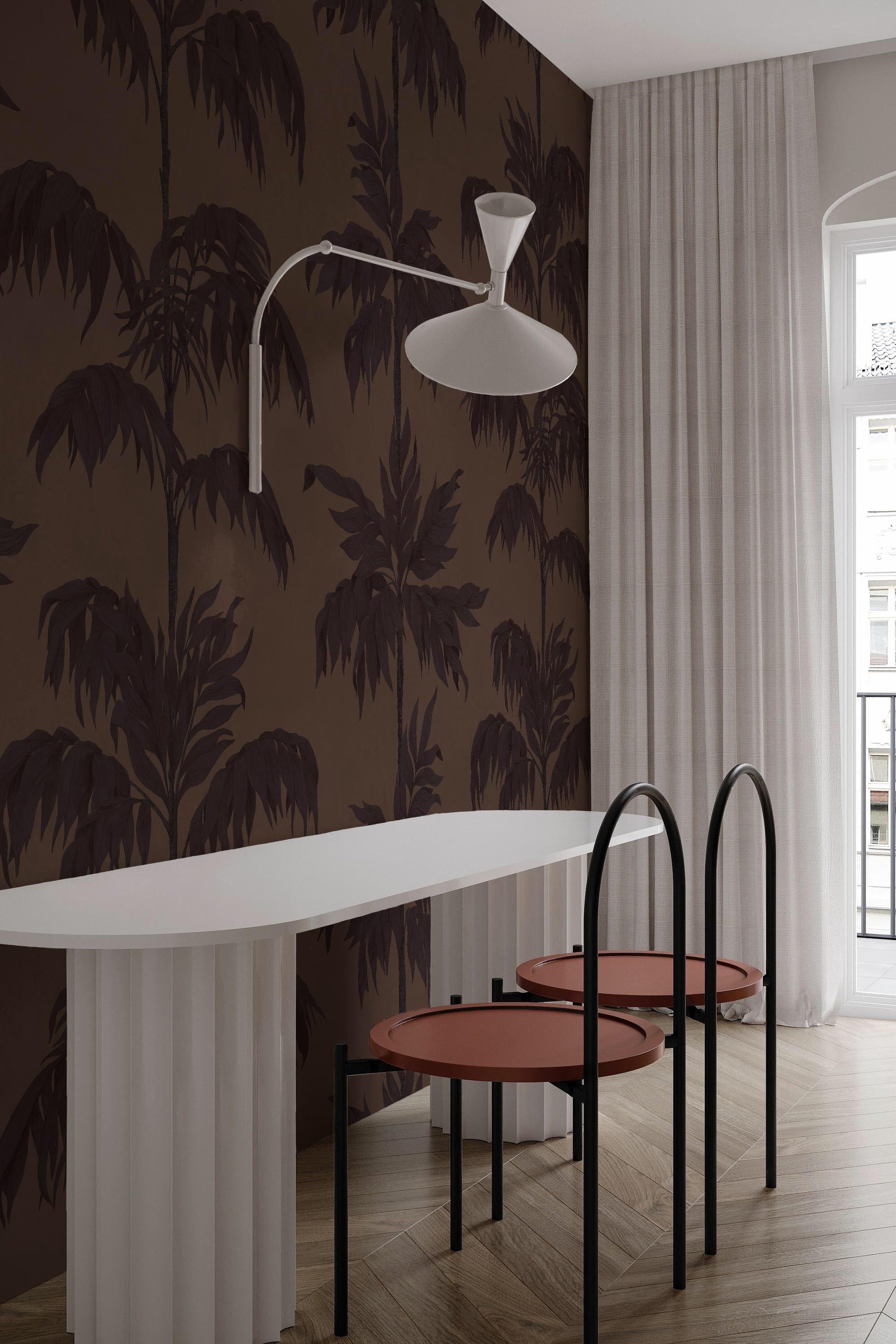  Vintage Palm Tree Burgundy