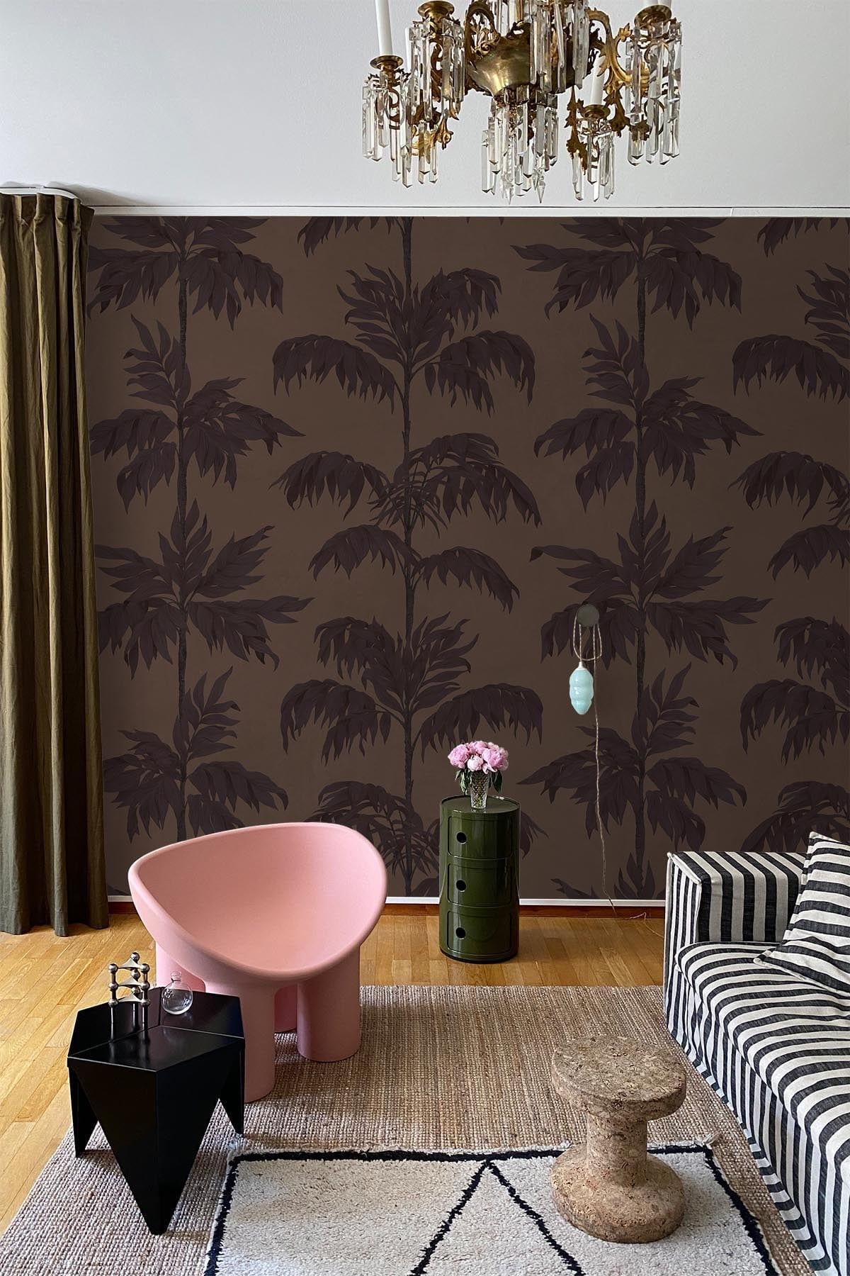  Vintage Palm Tree Burgundy