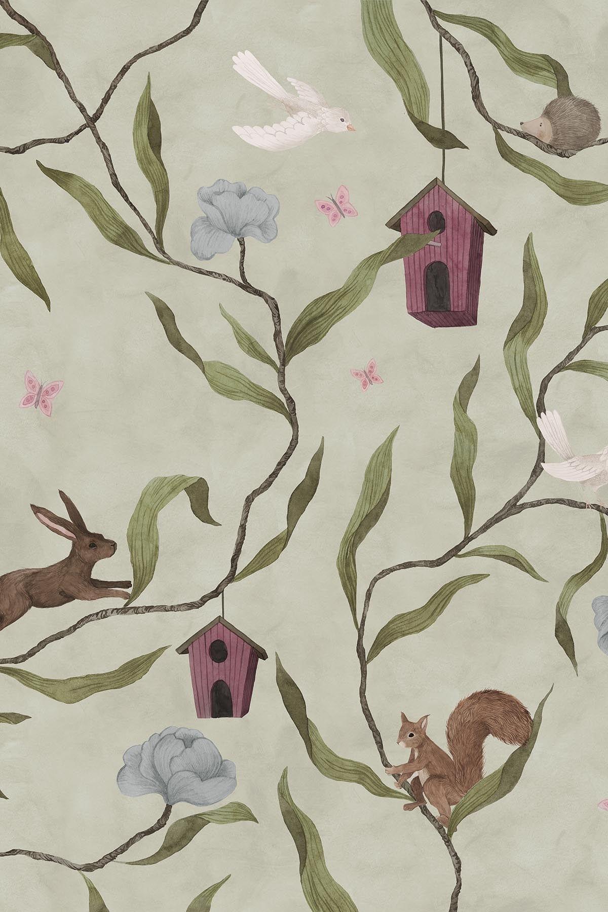  Animal Garden Green