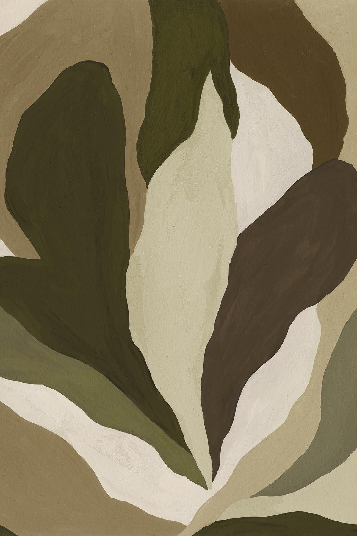  Artistic Petals Olive Green