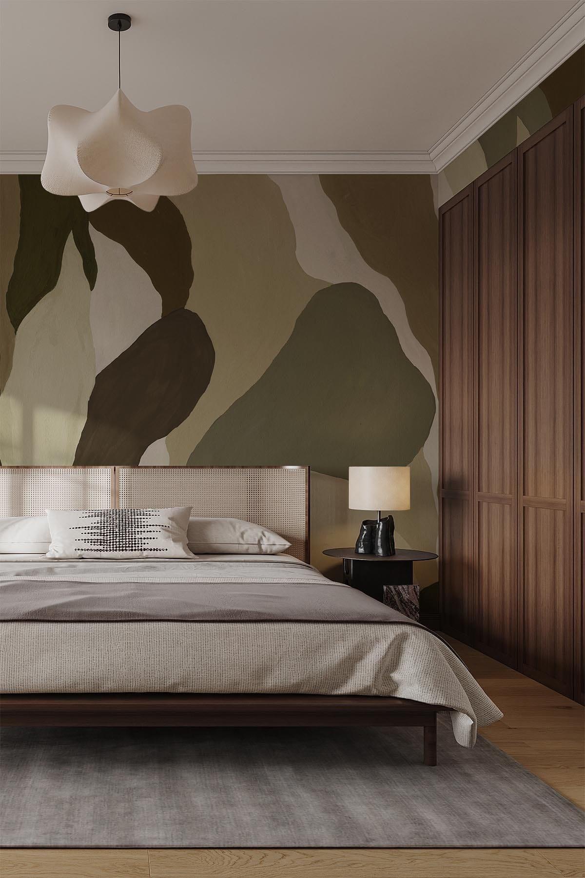  Artistic Petals Olive Green