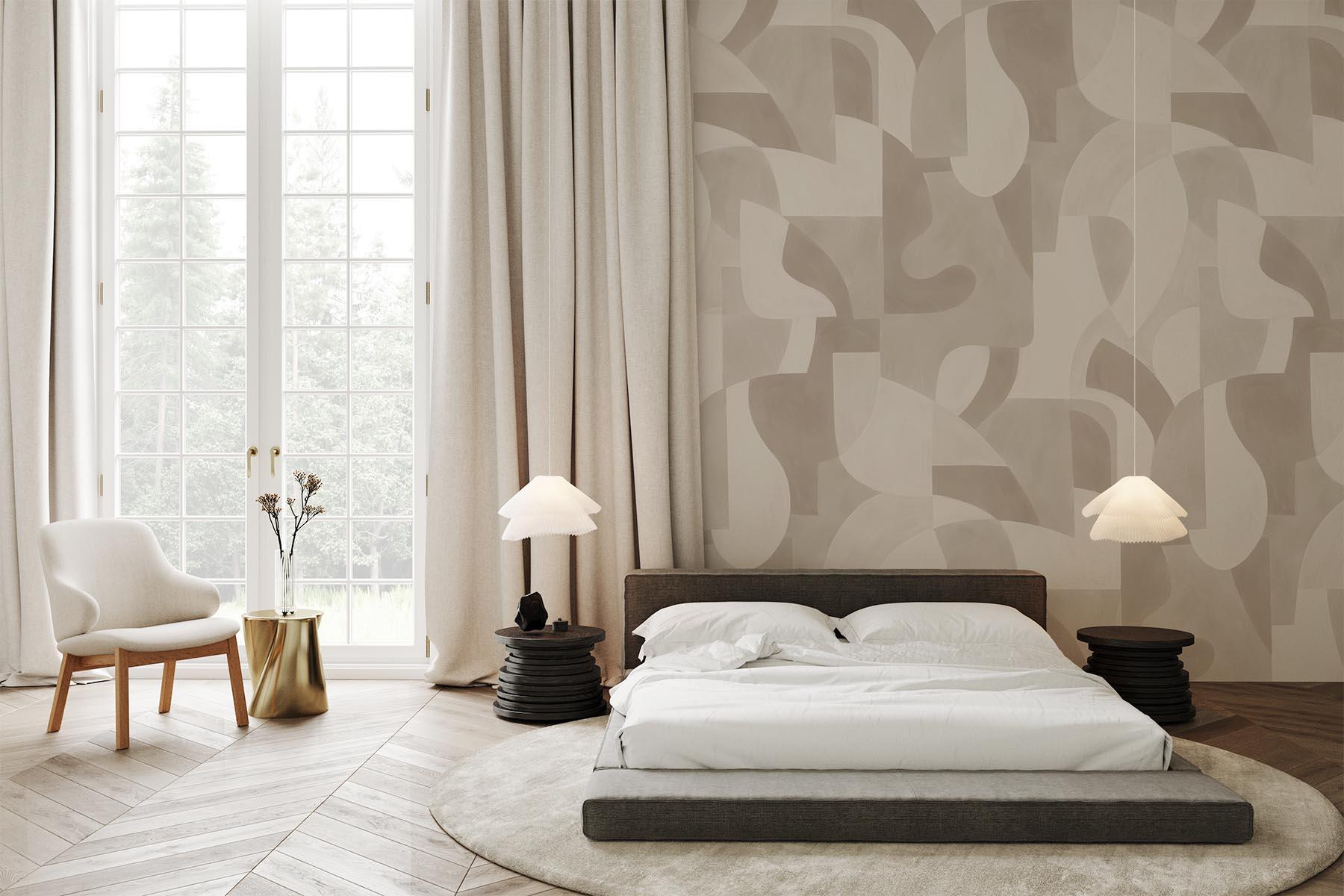  Geometric Art Pale Beige