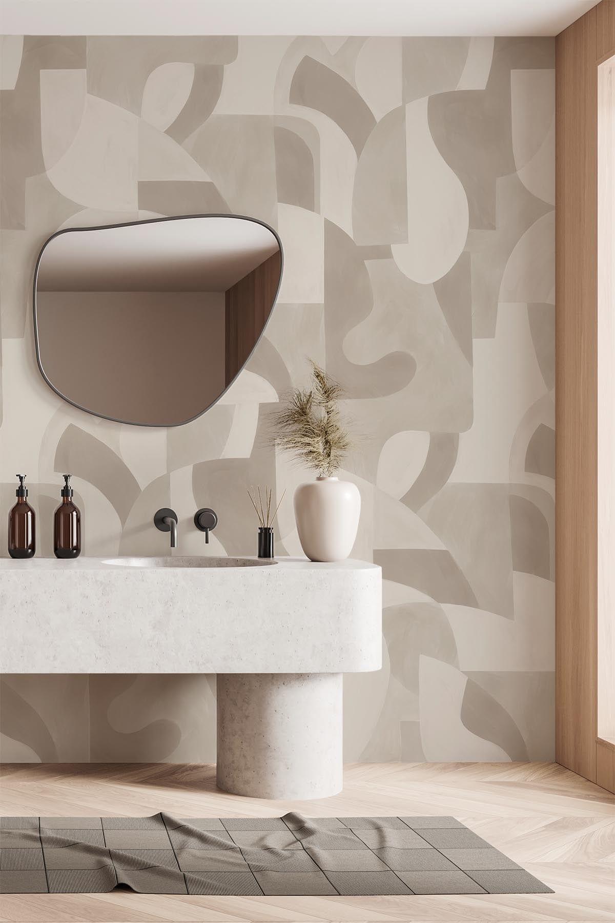 Geometric Art Pale Beige