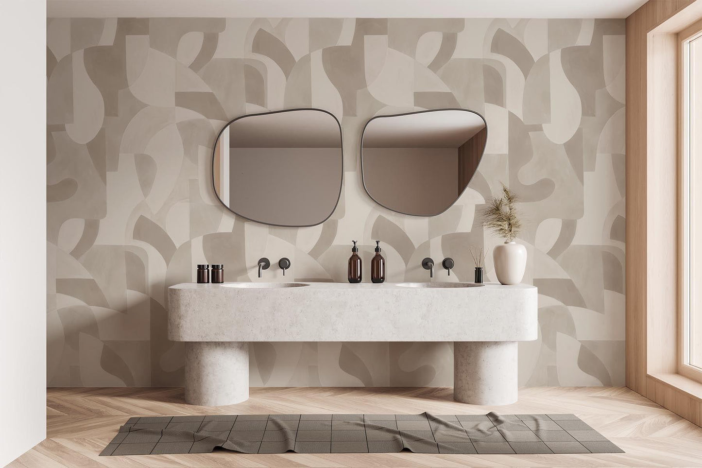  Geometric Art Pale Beige