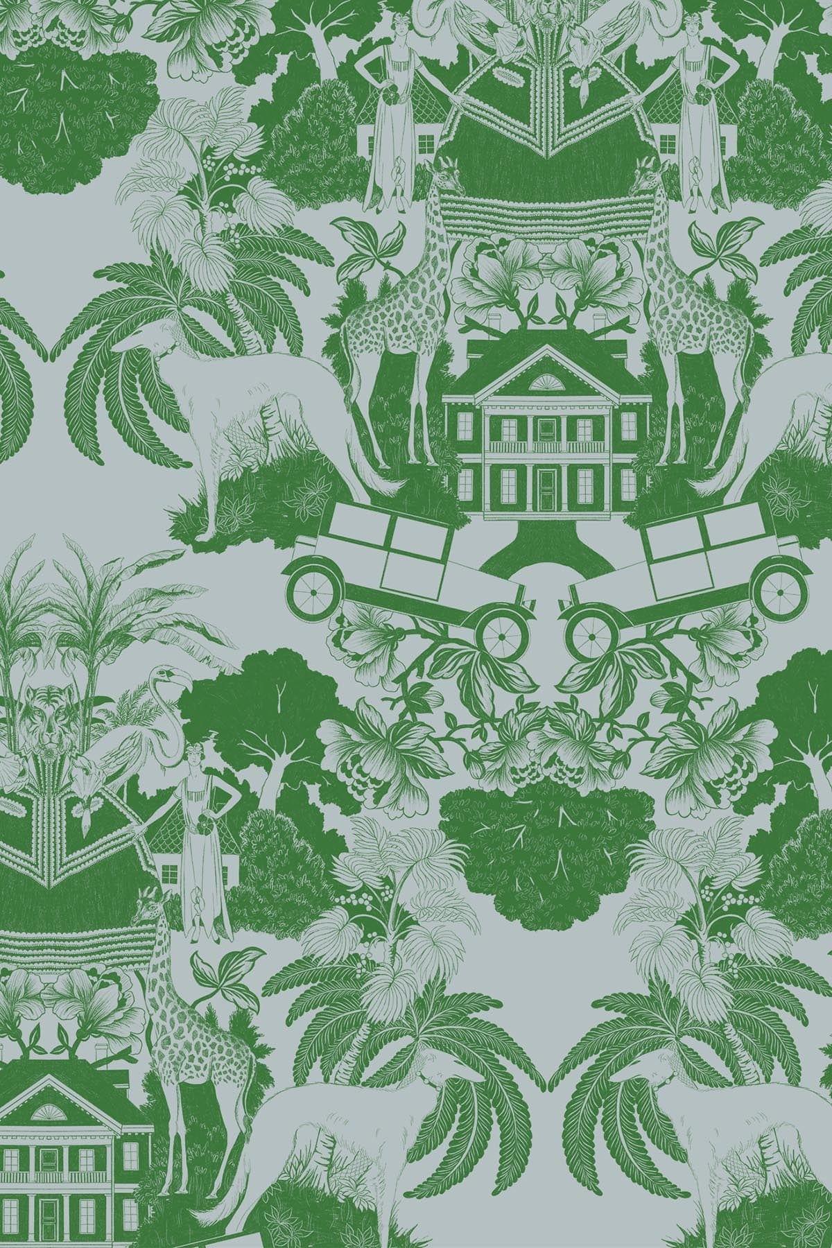  Toile DeMedallion Green