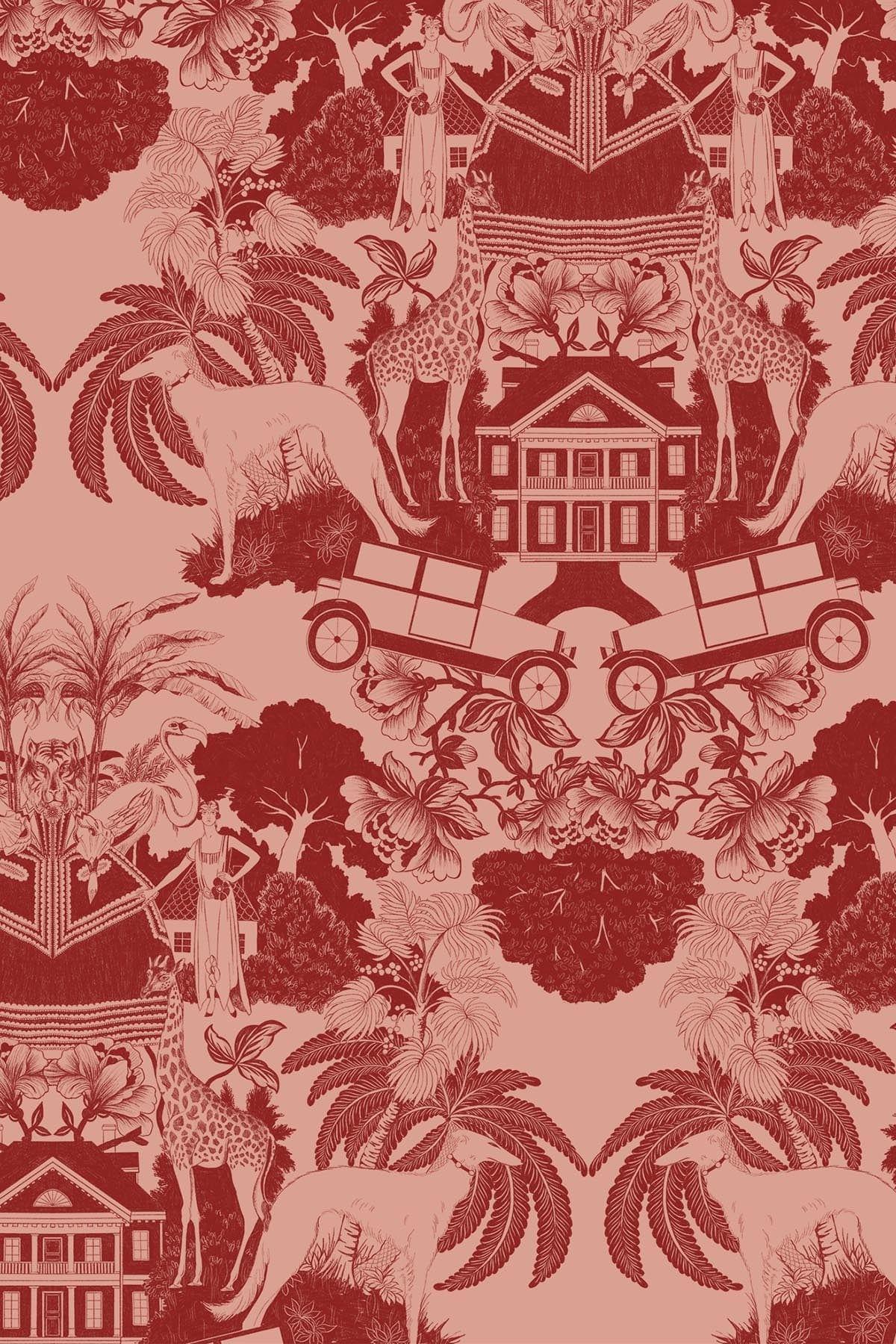  Toile DeMedallion Red