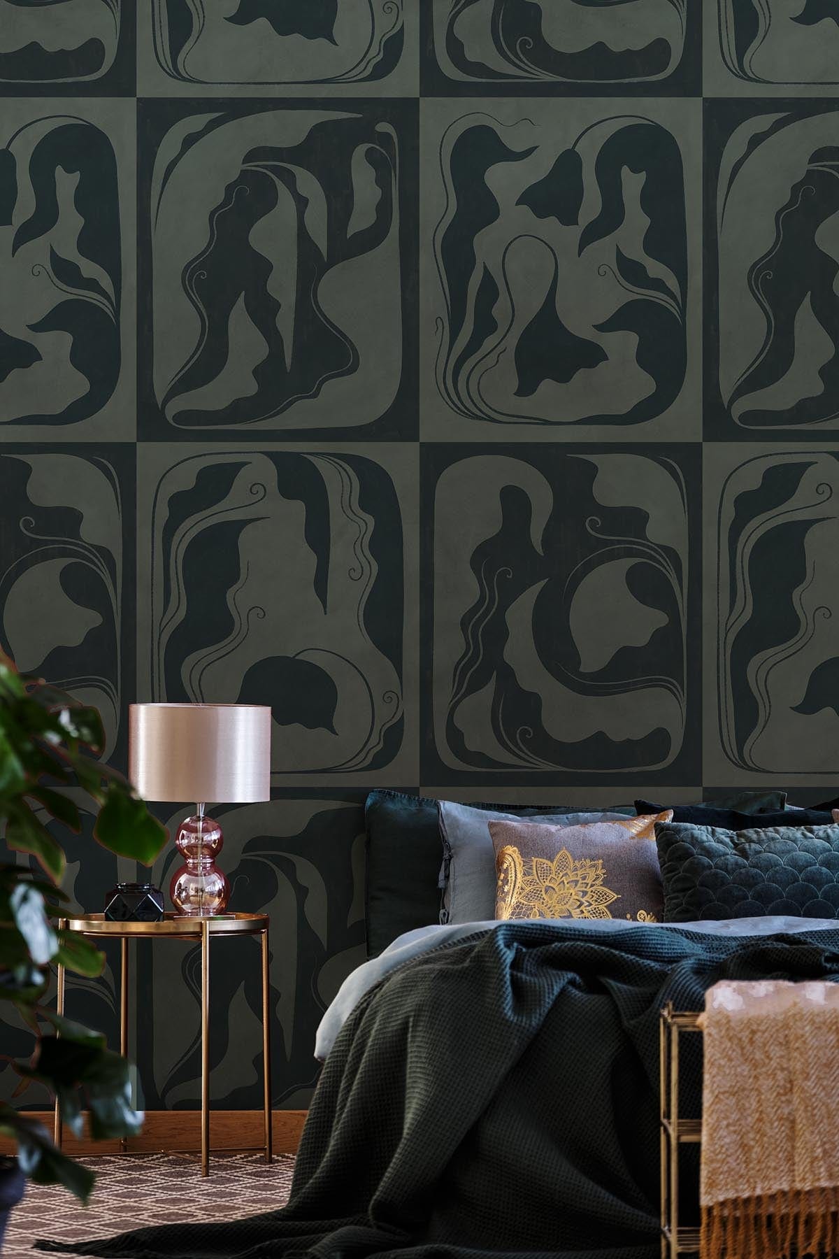  Flower Silhouette Teal