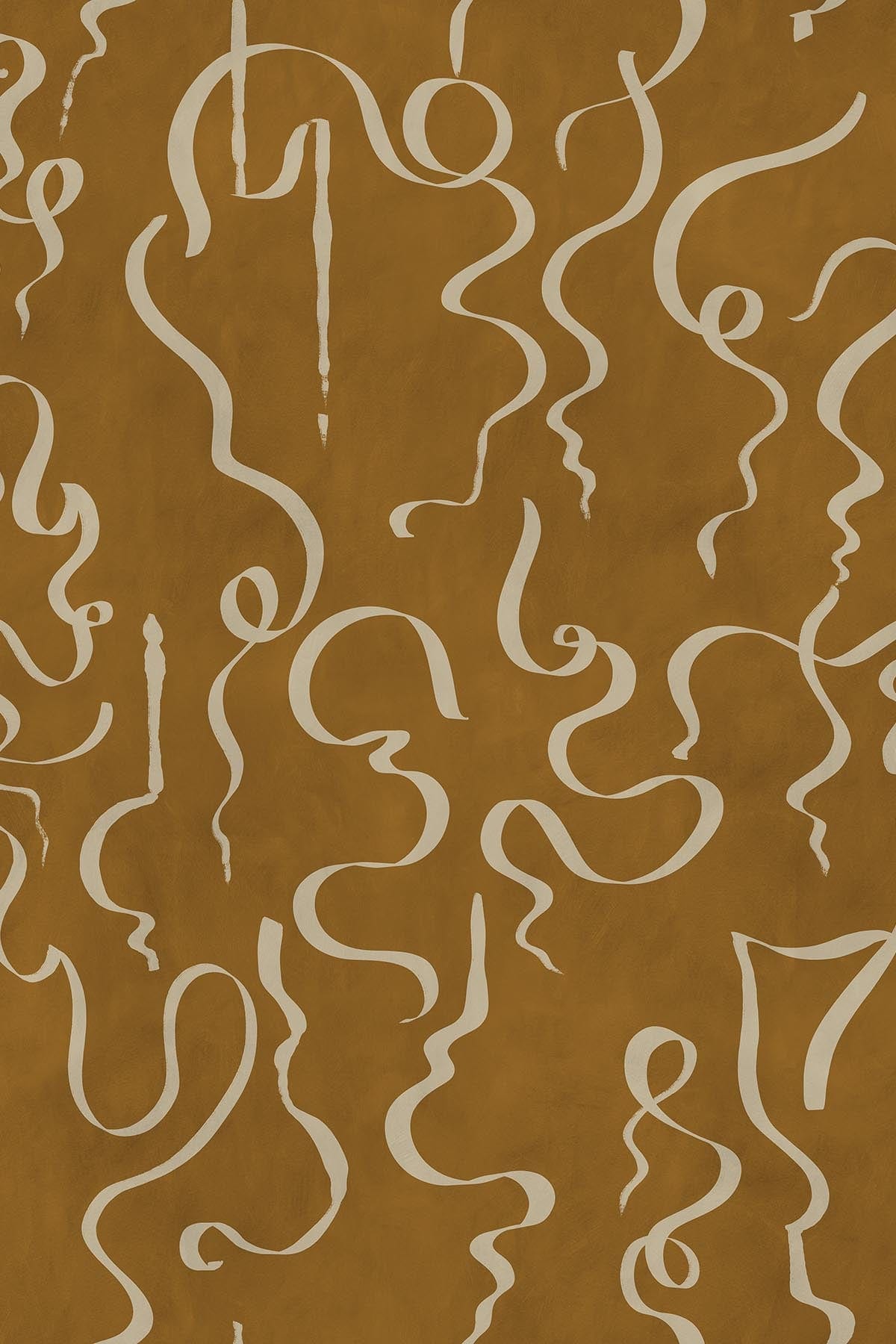  Swirling Lines Mustard