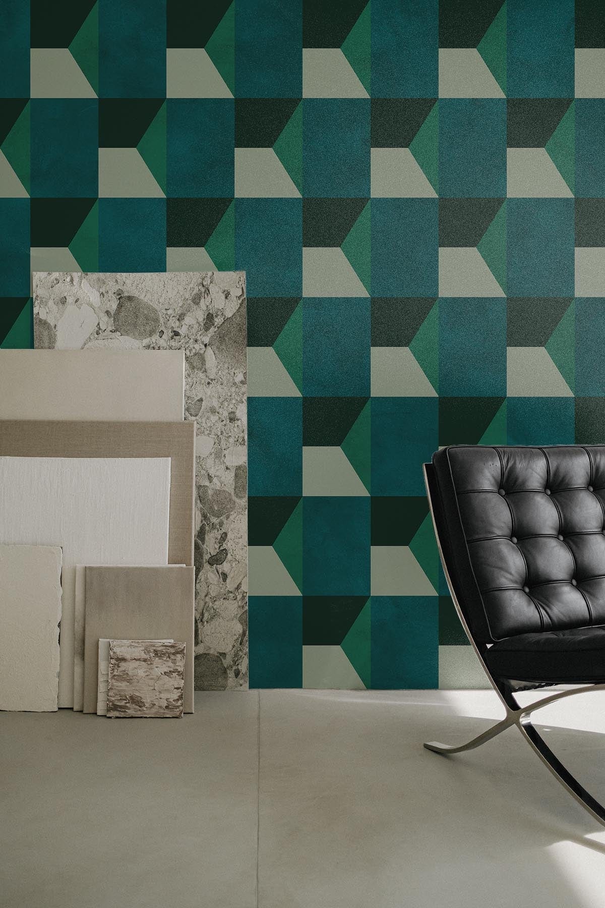  Geometric Shades Emerald Green