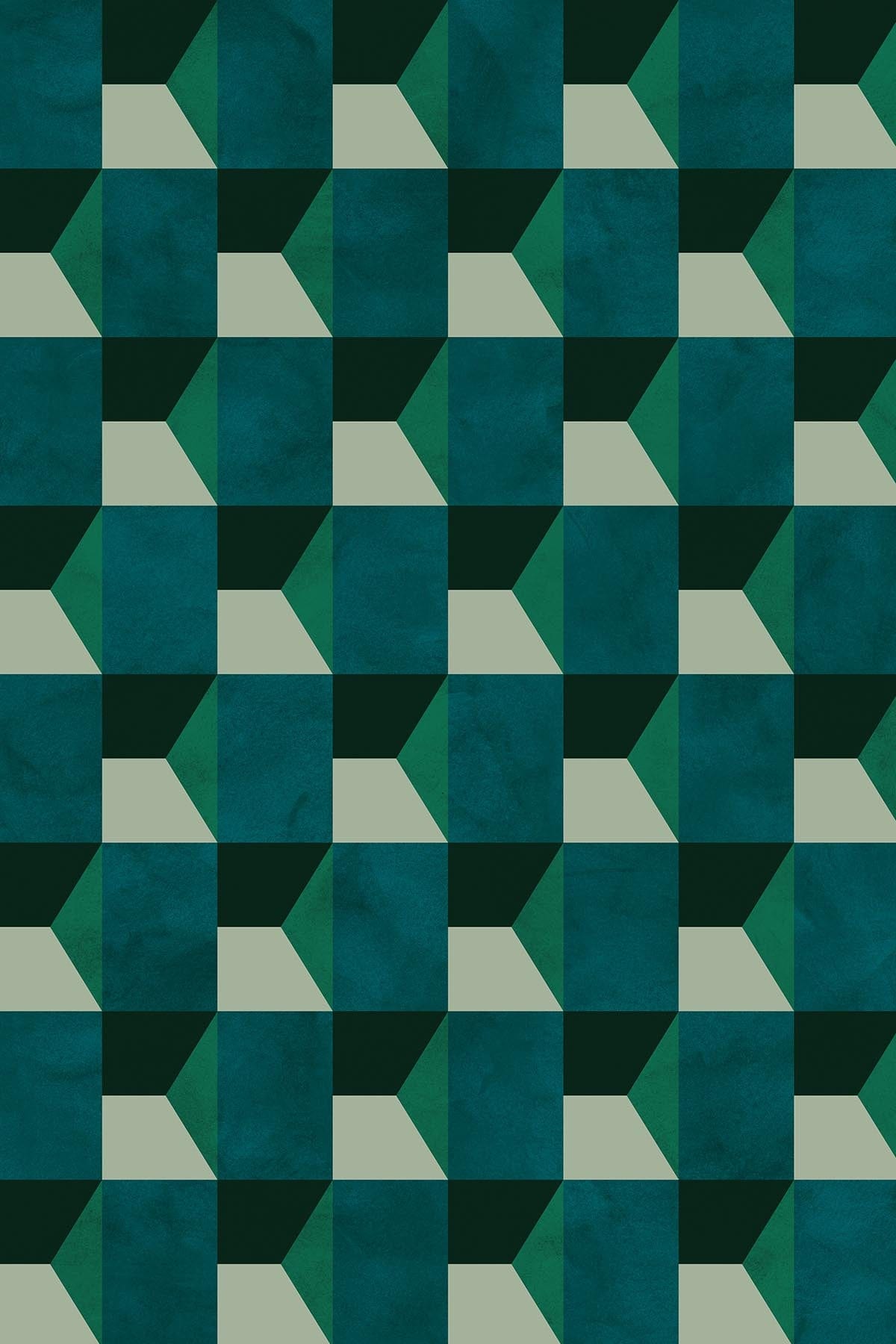  Geometric Shades Emerald Green