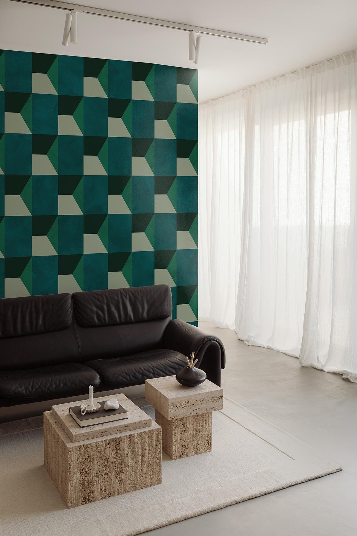  Geometric Shades Emerald Green
