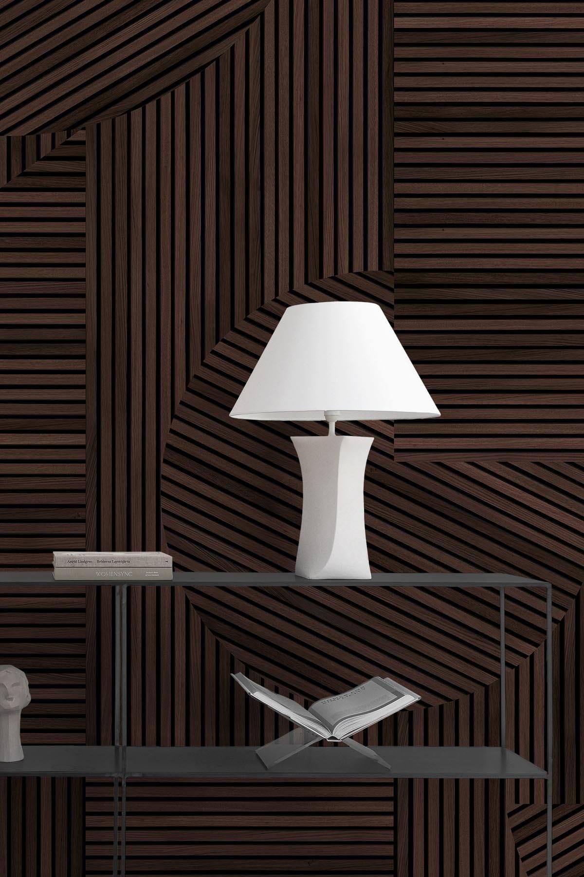  Graphic Rib Wood Wallpaper Dark Oak