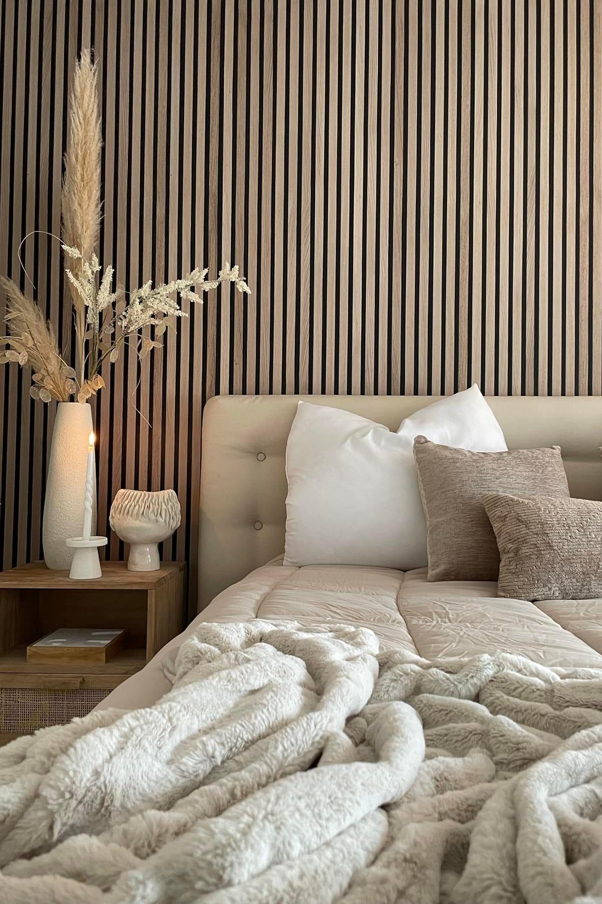  Rib Wood Wallpaper White Washed Oak