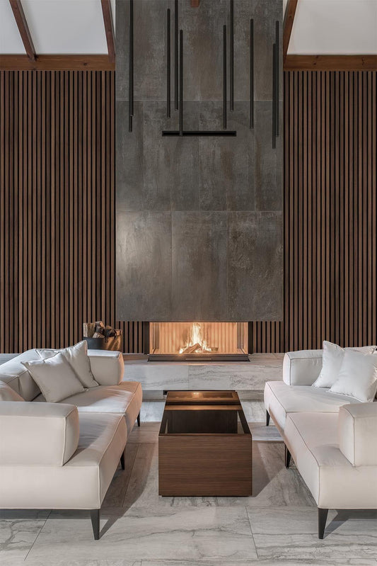  Rib Wood Wallpaper Brown Oak