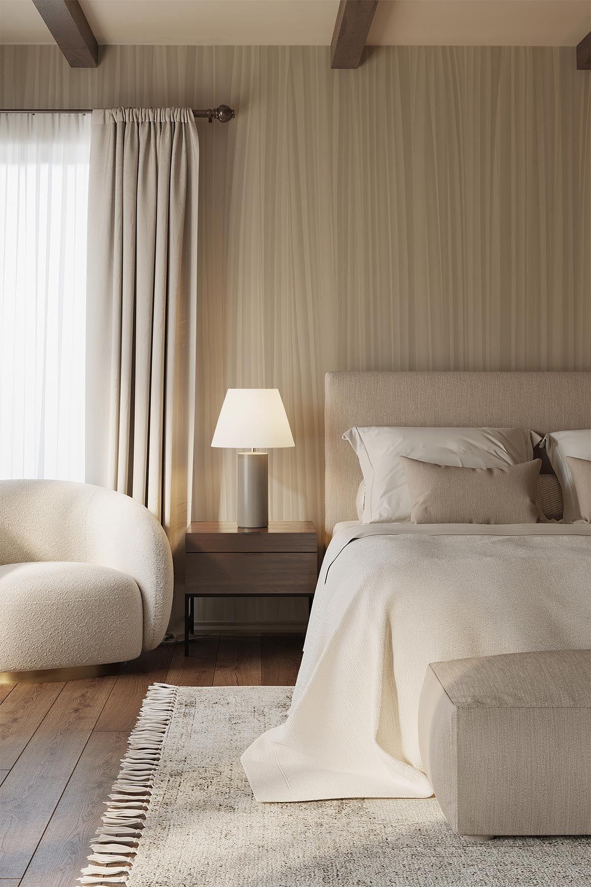  Pleated Wall Pale Beige
