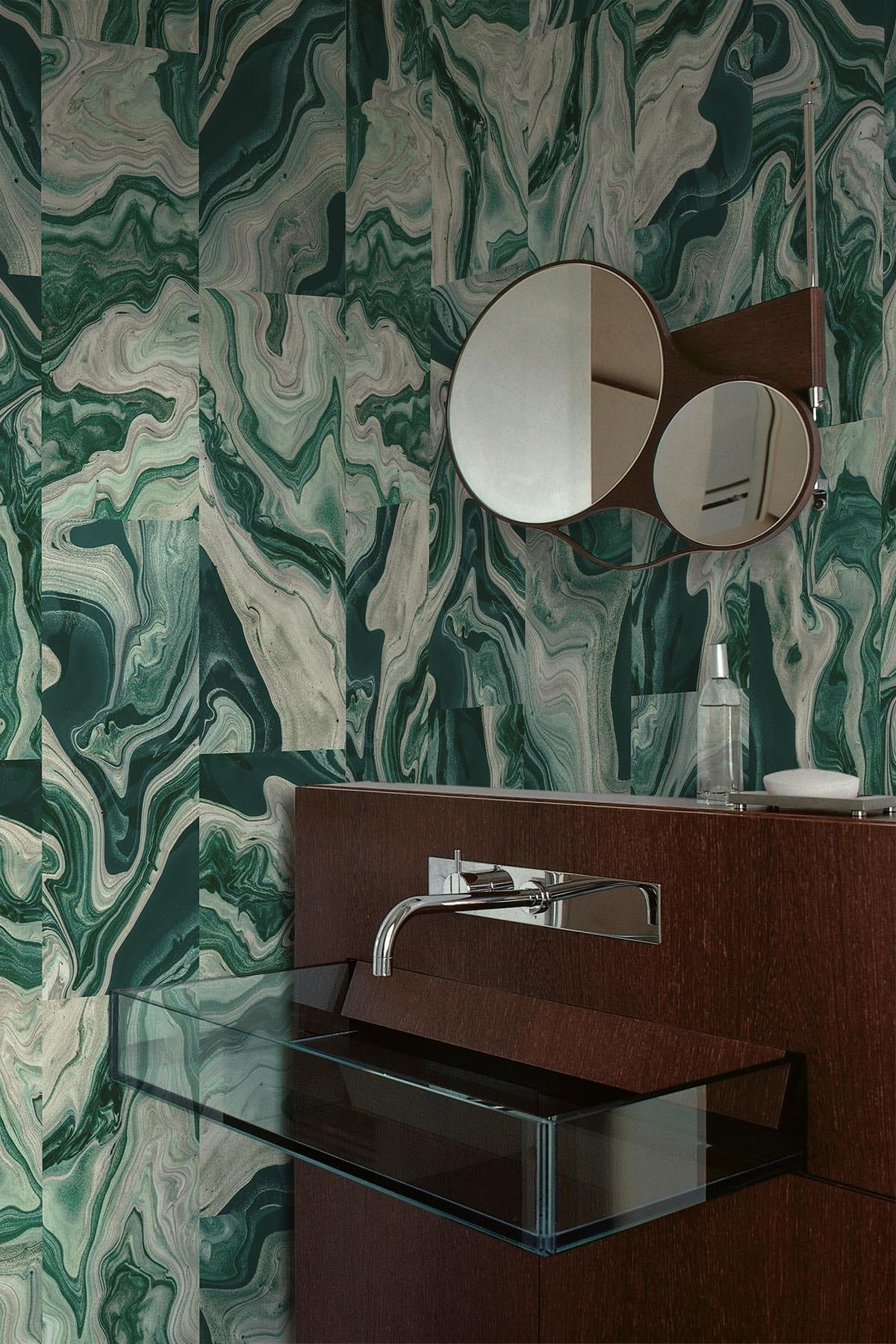  Marbling Tiles Two Green