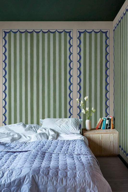  Scallop Panel Green/Blue