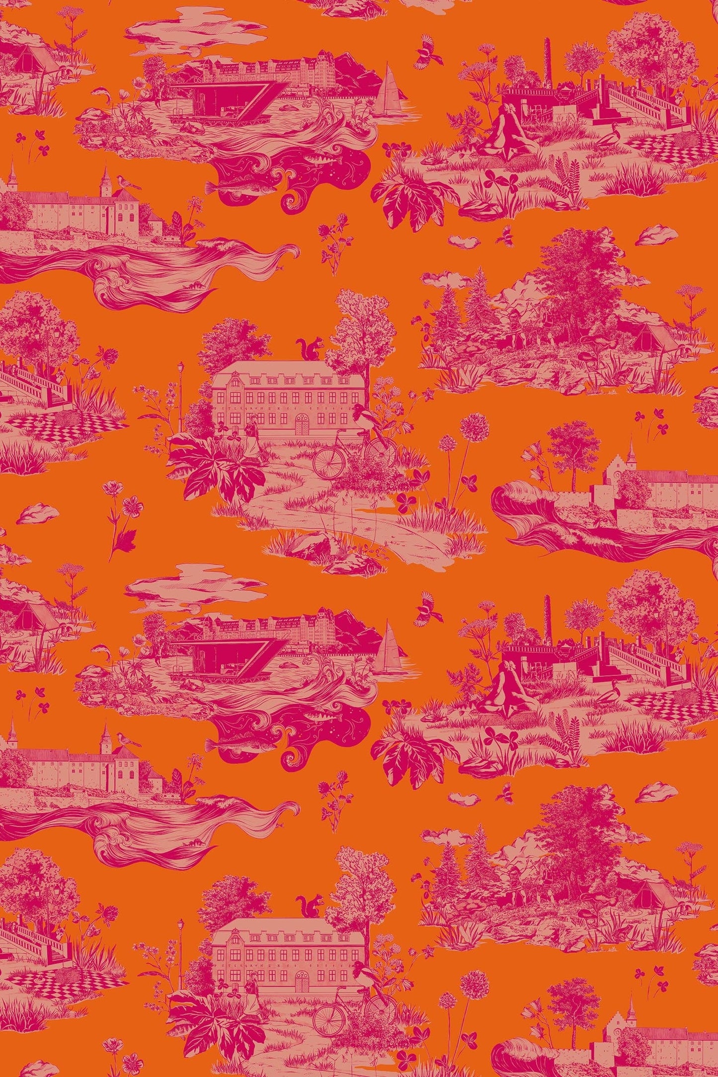  The Oslo Toile Poppy